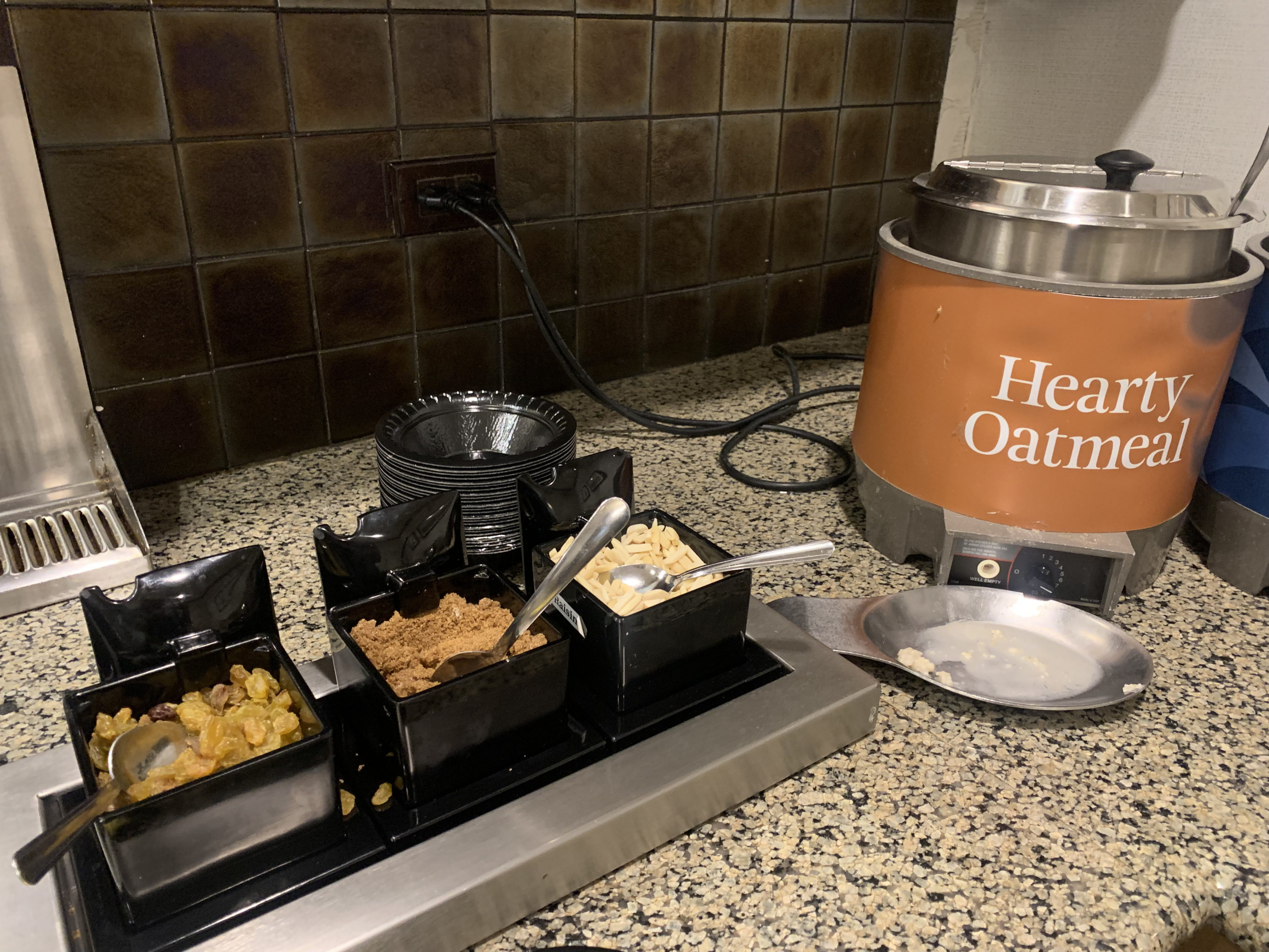 Oatmeal breakfast at Homewood Suites Austin Round Rock