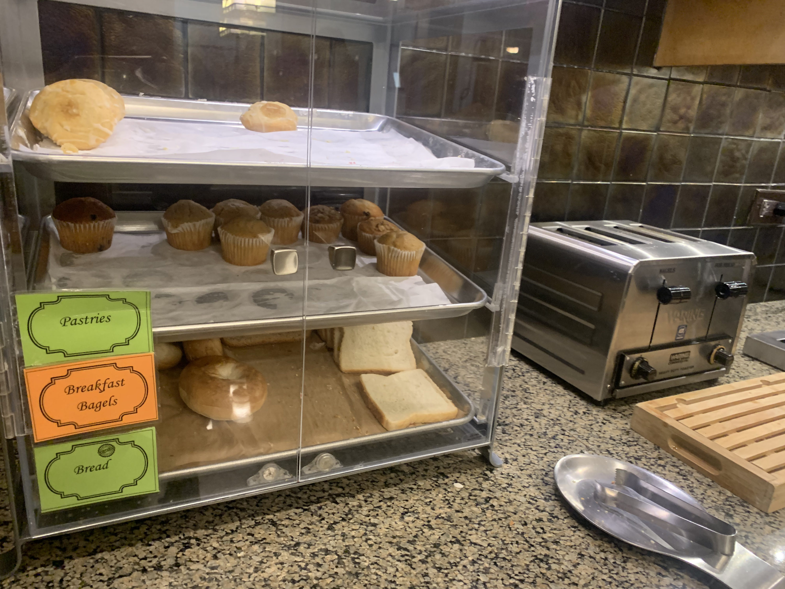 Pastries and toaster for breakfast at Homewood Suites Austin Round Rock