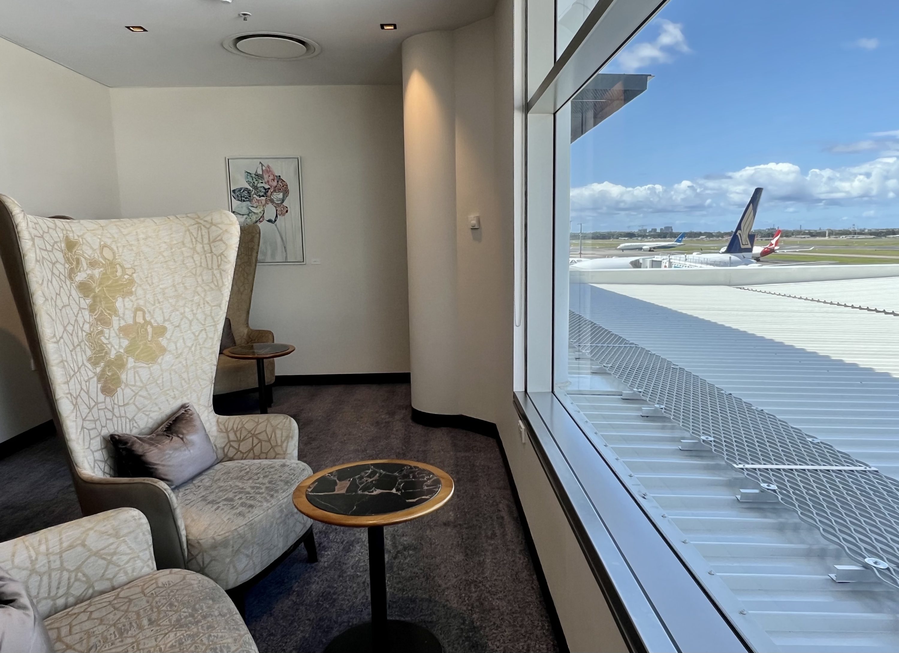 Singapore SilverKris First Class lounge at SYD best seat