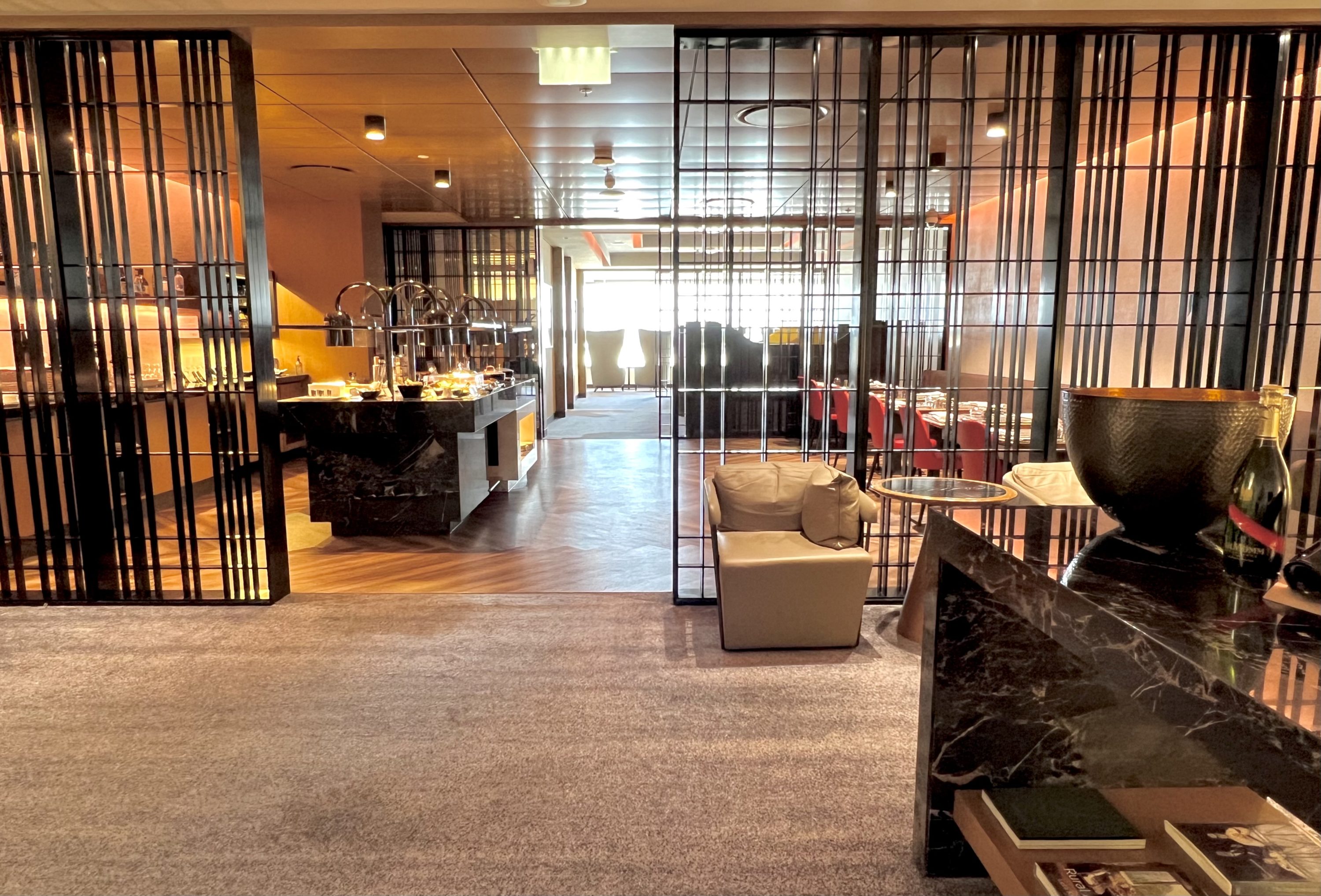 Singapore SilverKris First Class lounge at SYD view through rooms