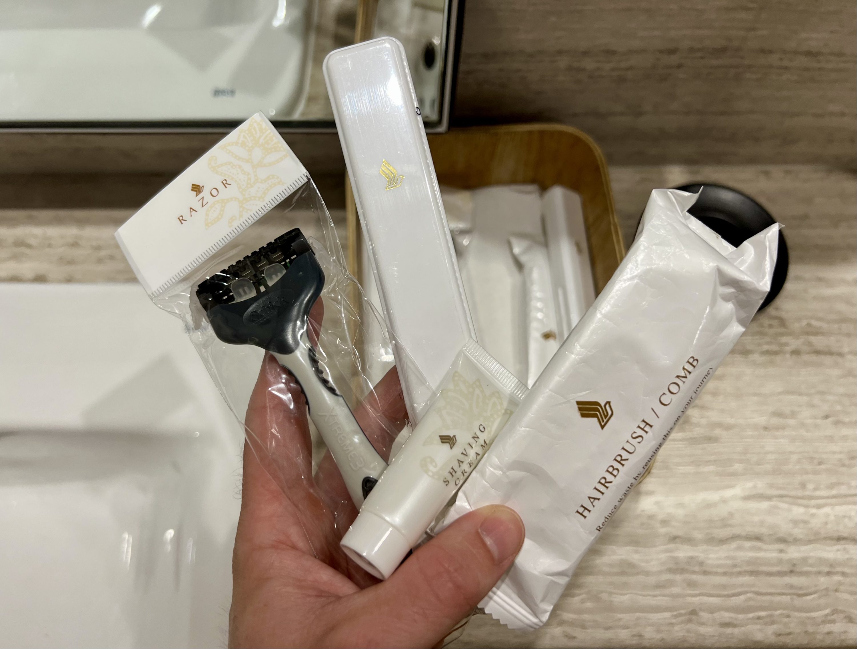 Singapore SilverKris First Class lounge at SYD washroom amenities