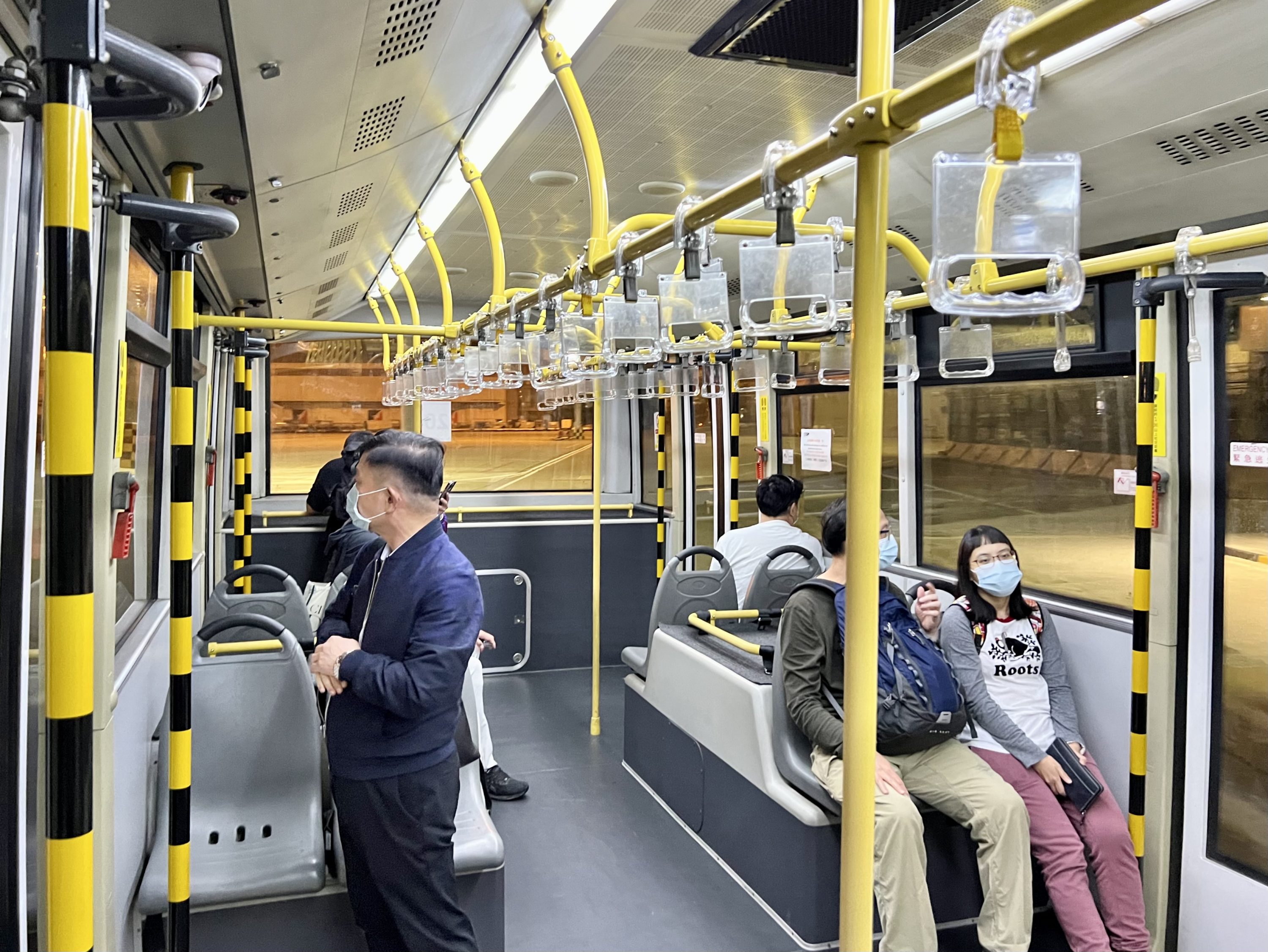 Starlux A359 Business Class Macau arrival bus to terminal