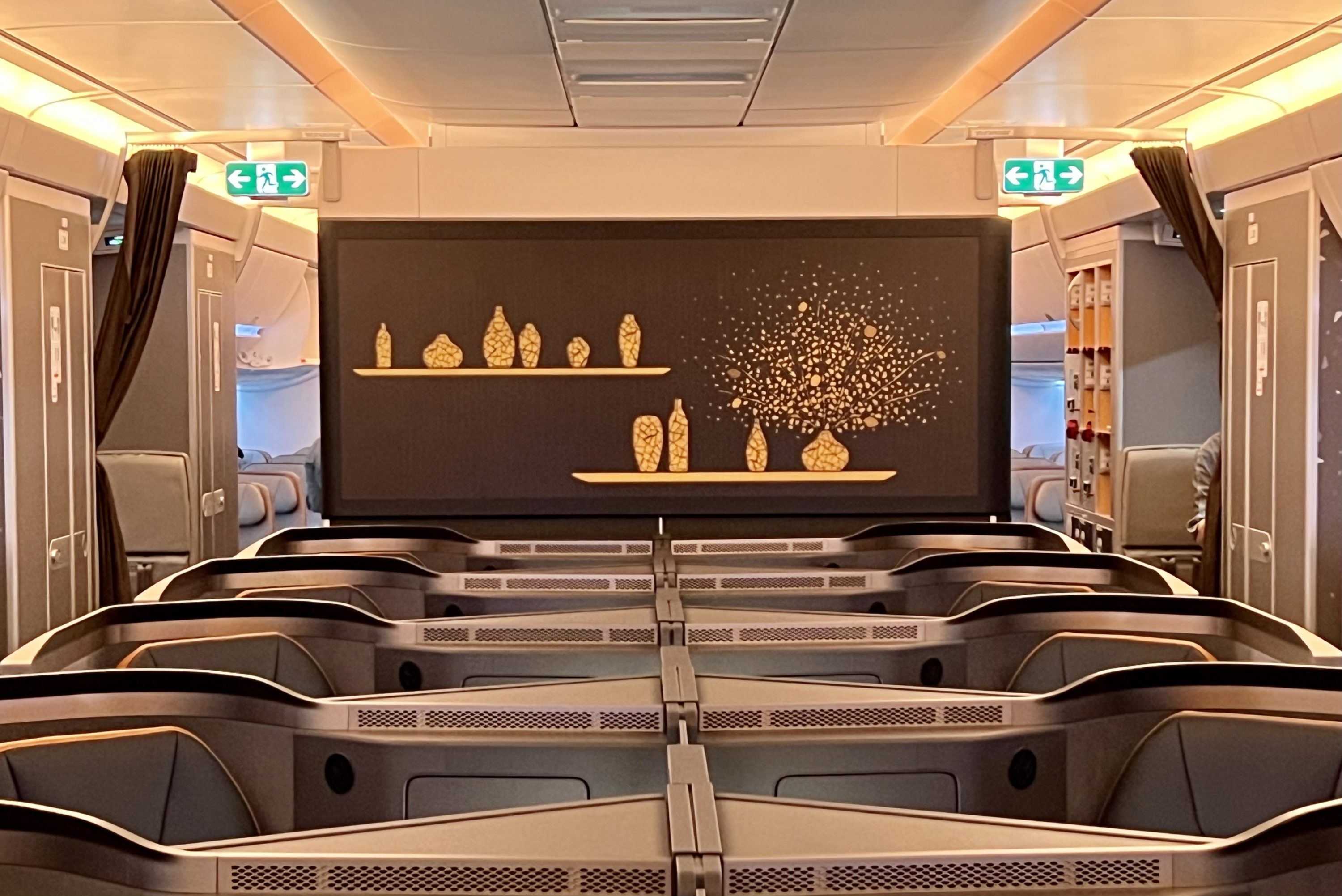 Starlux A359 Business Class cabin from middle
