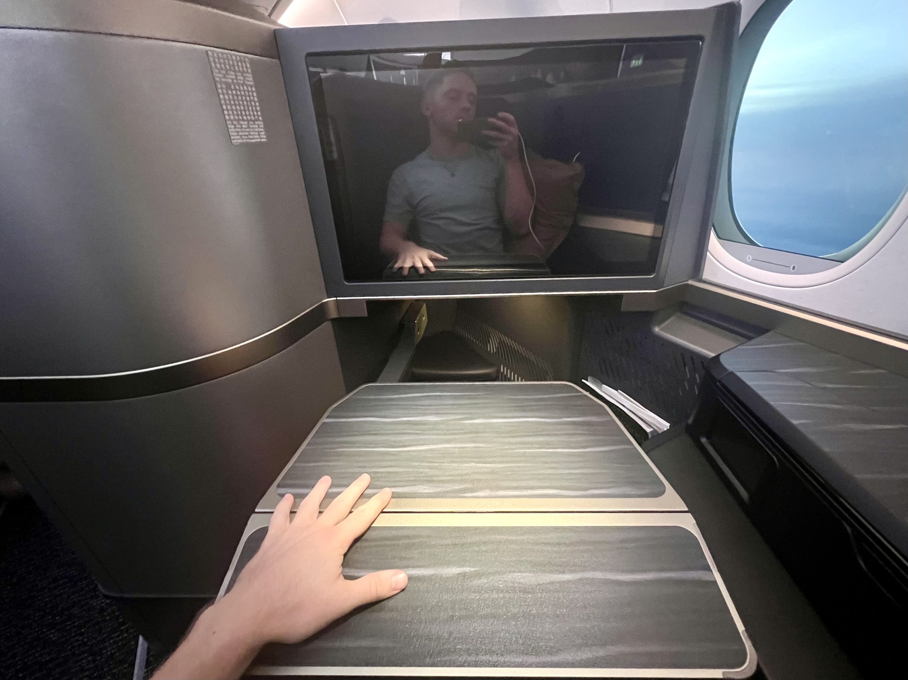 Starlux A359 Business Class seat tray table