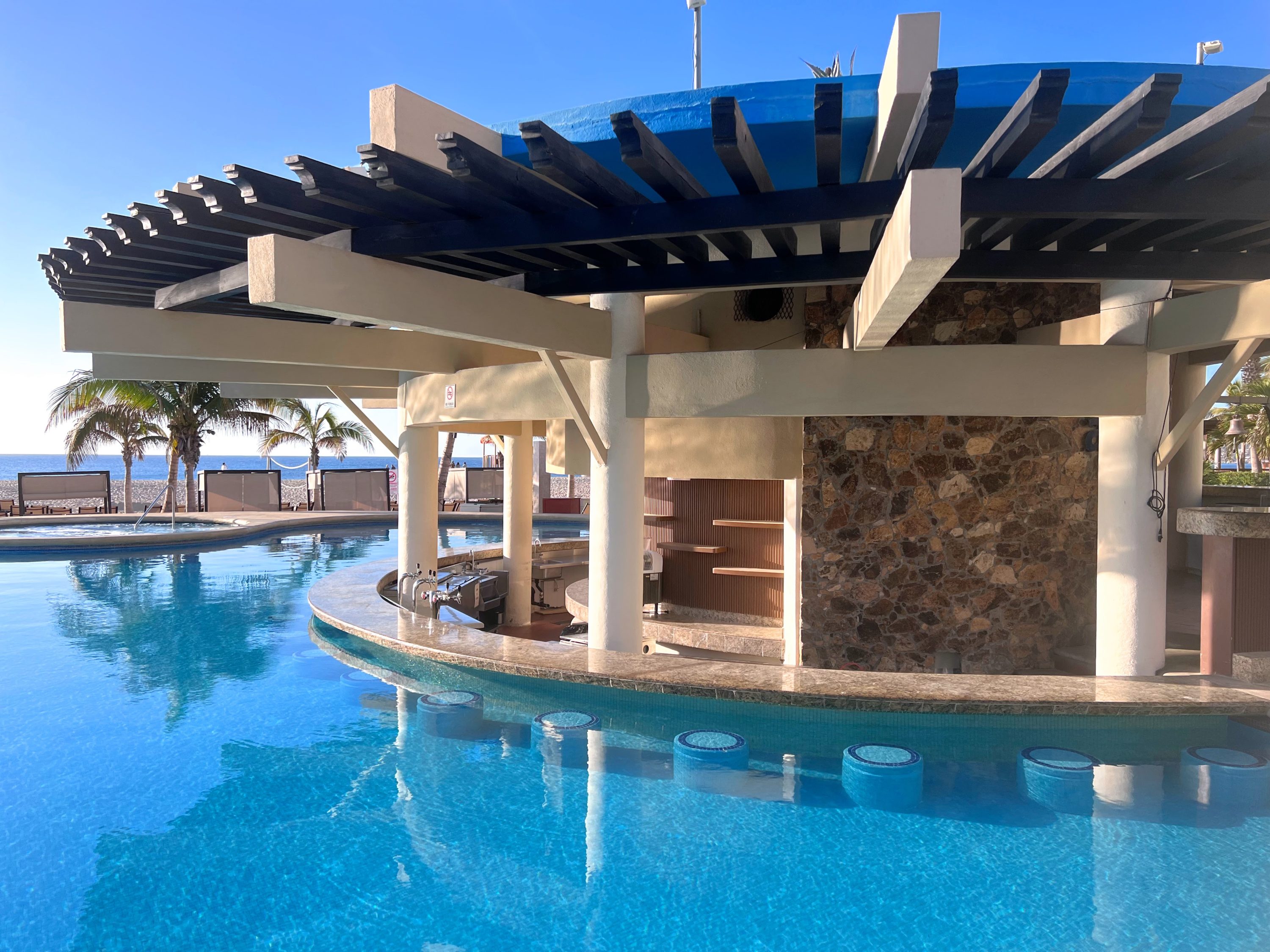 Swim up bar at Hyatt Ziva Los Cabos