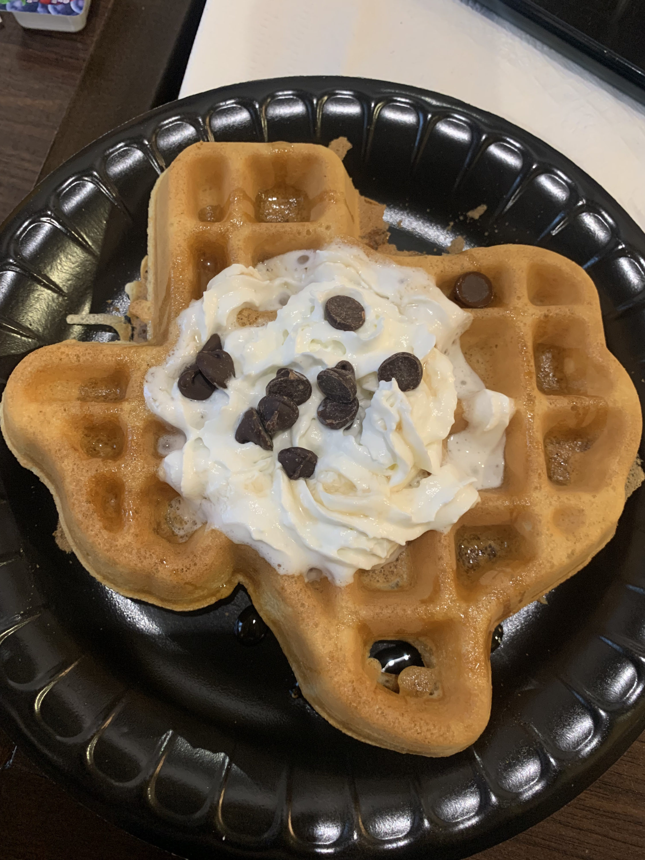Texas waffle breakfast at Homewood Suites Austin Round Rock