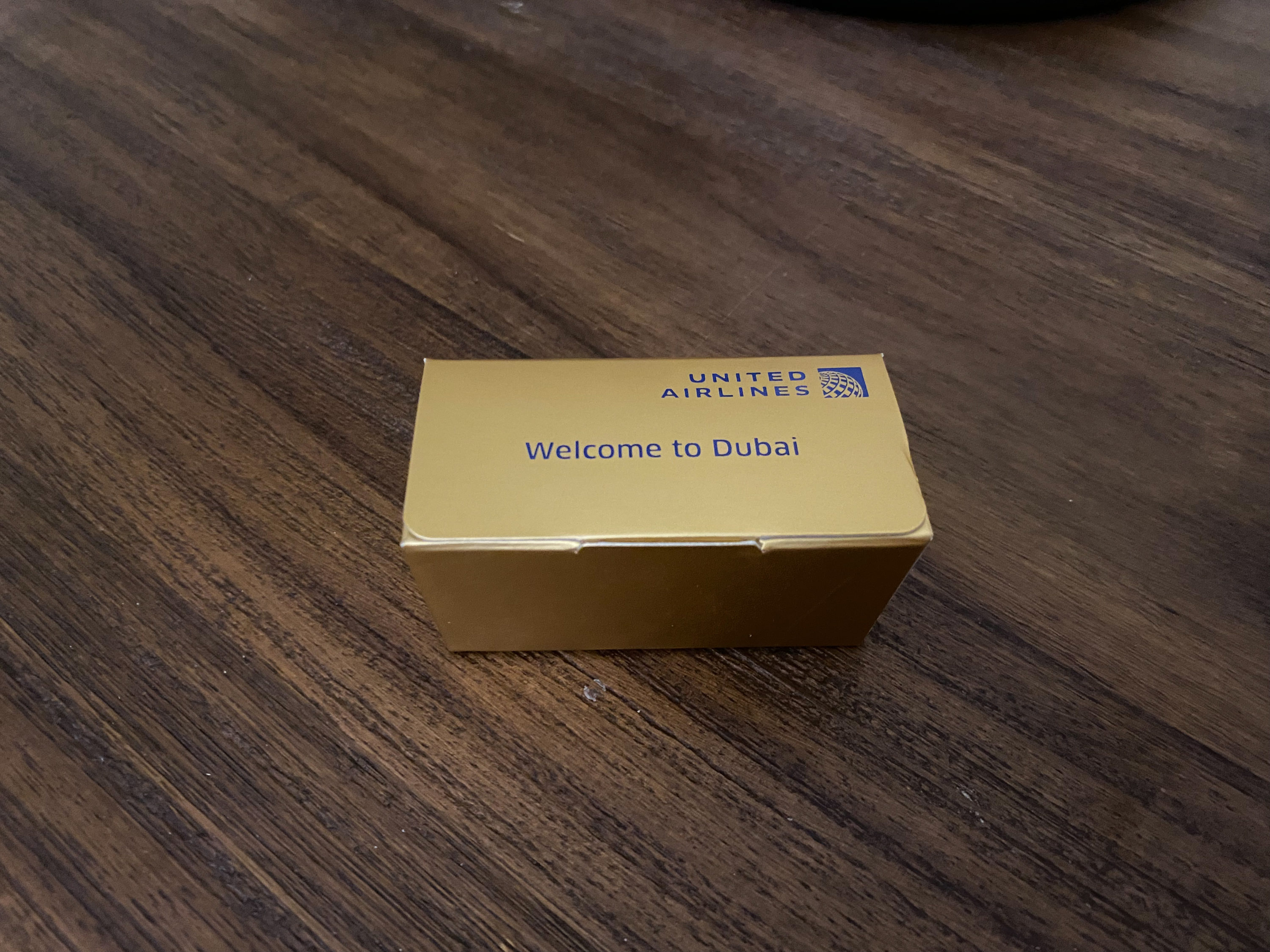United Inaugural EWR DXB gift