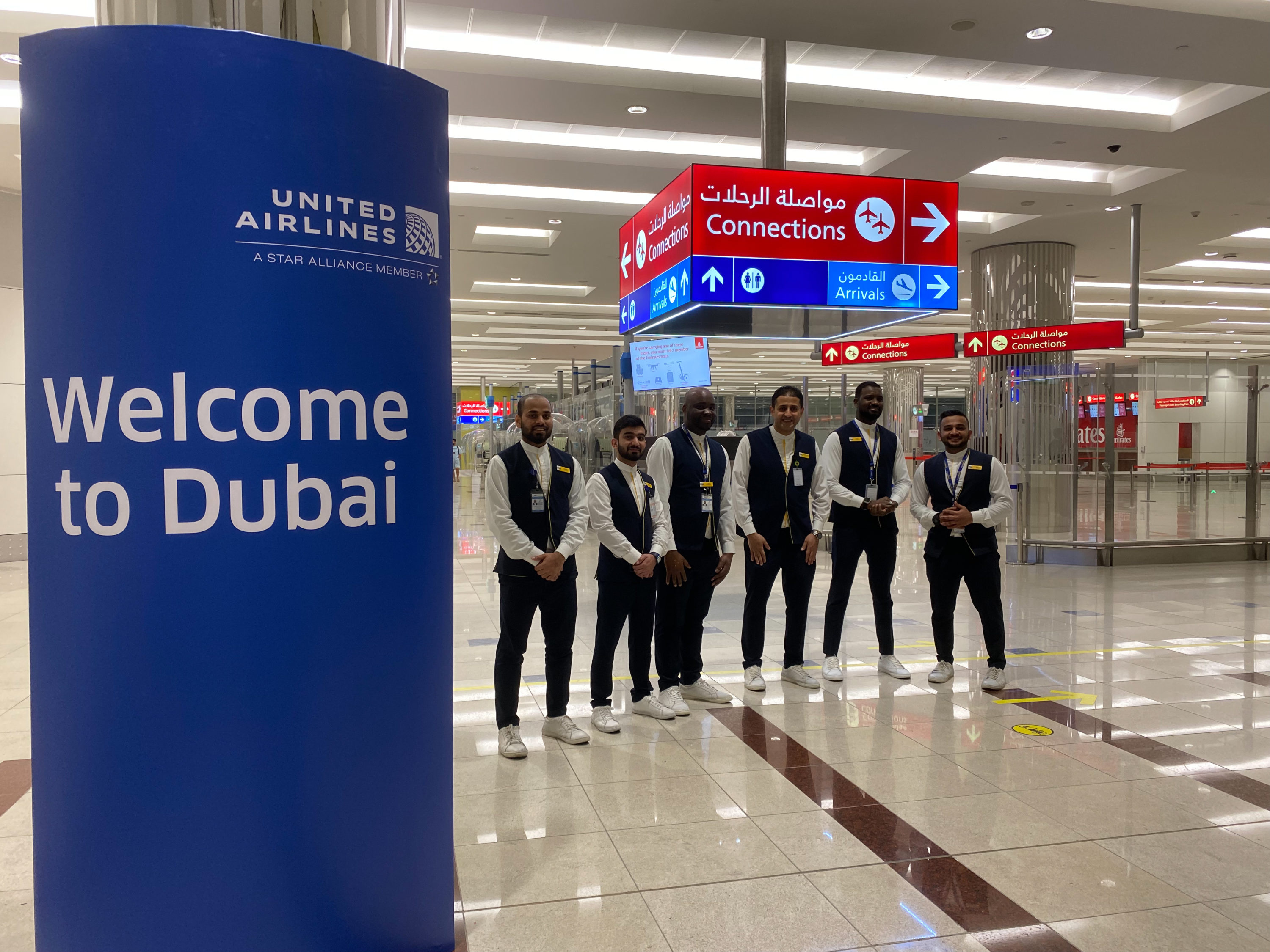 United Inaugural EWR DXB welcome to dubai