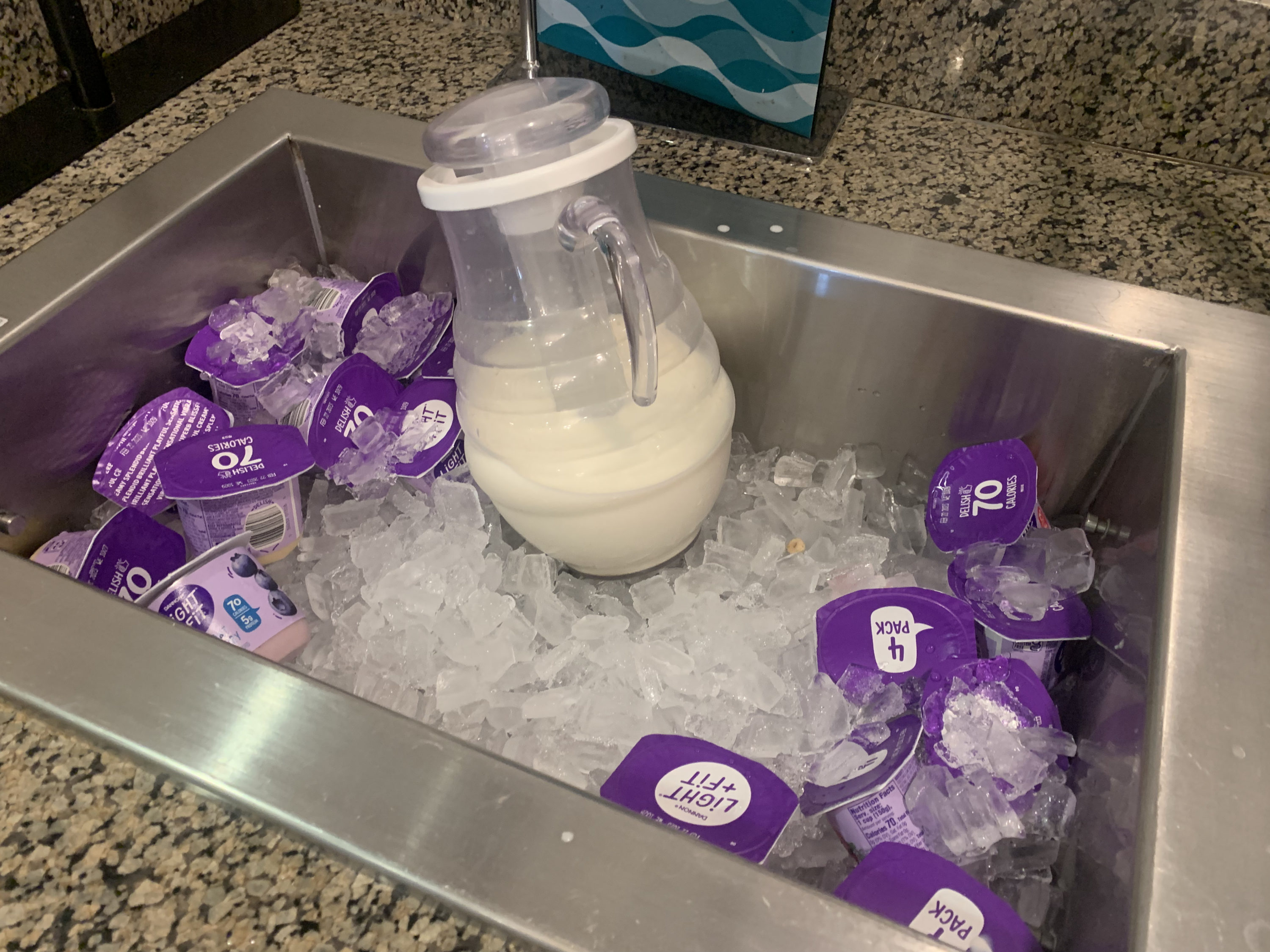 Yogurt for breakfast at Homewood Suites Austin Round Rock