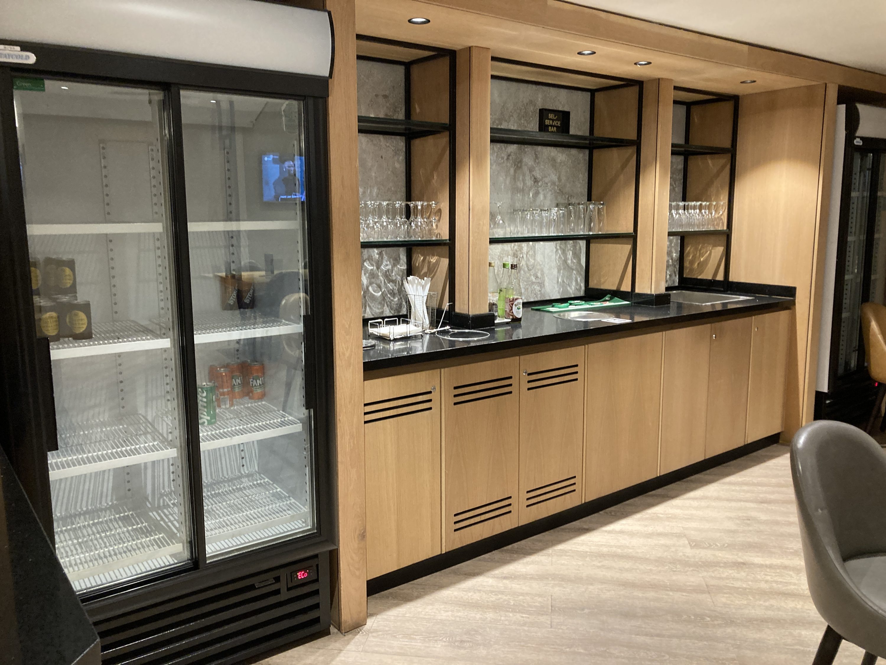 Bidvest Premier Lounge bare rear bar