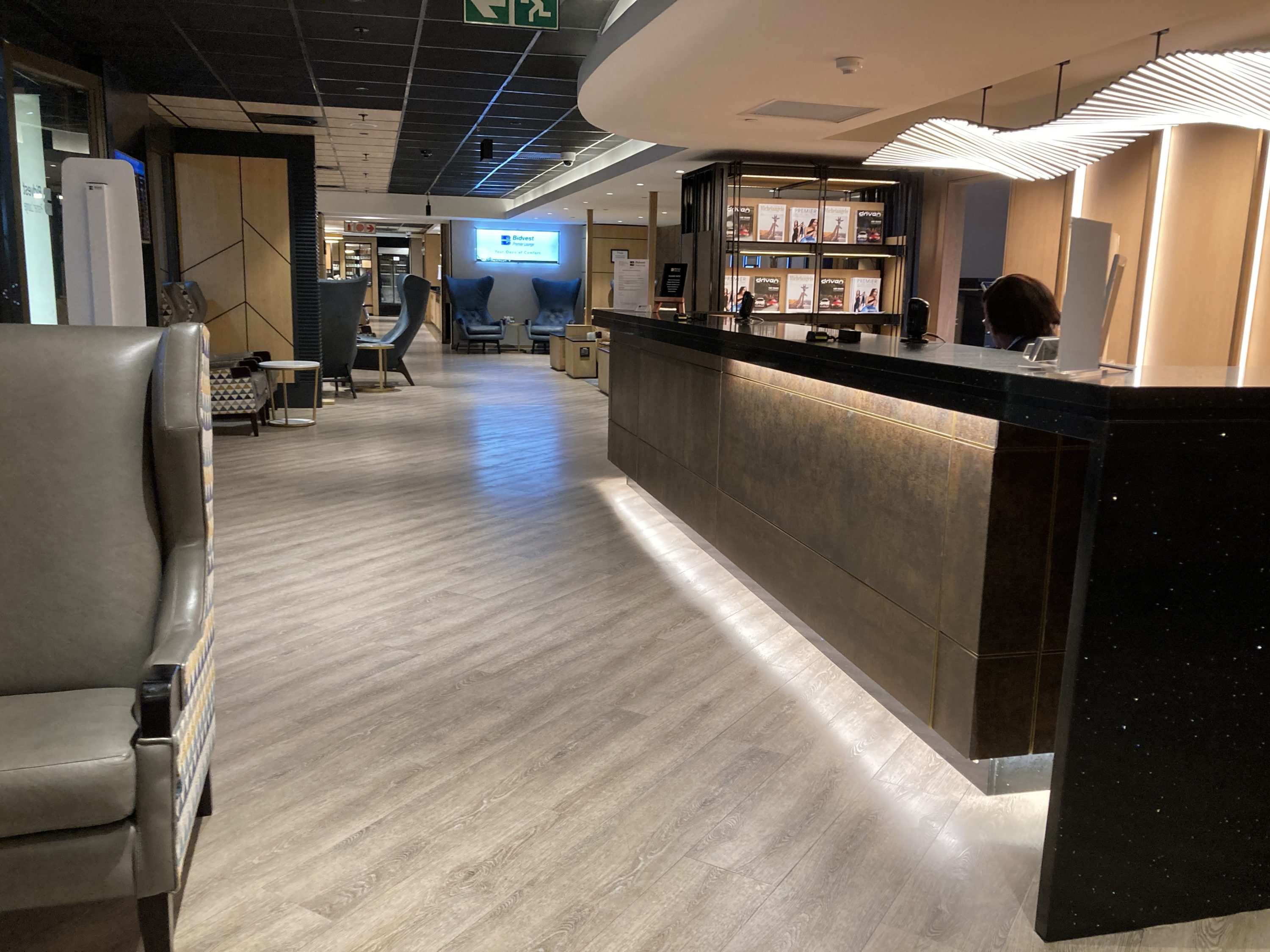 Bidvest Premier Lounge check in desk