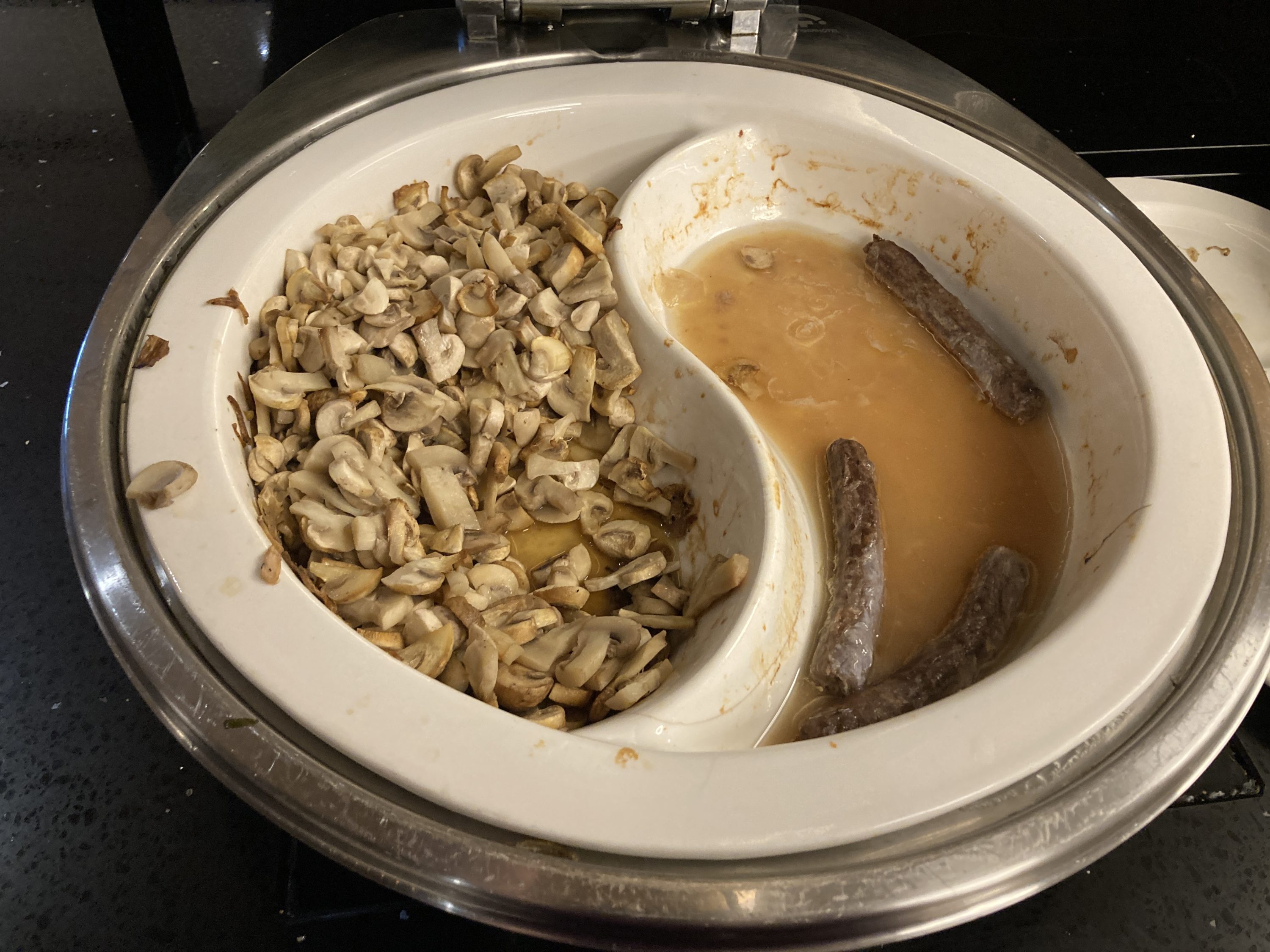 Bidvest Premier Lounge mushrooms sausages