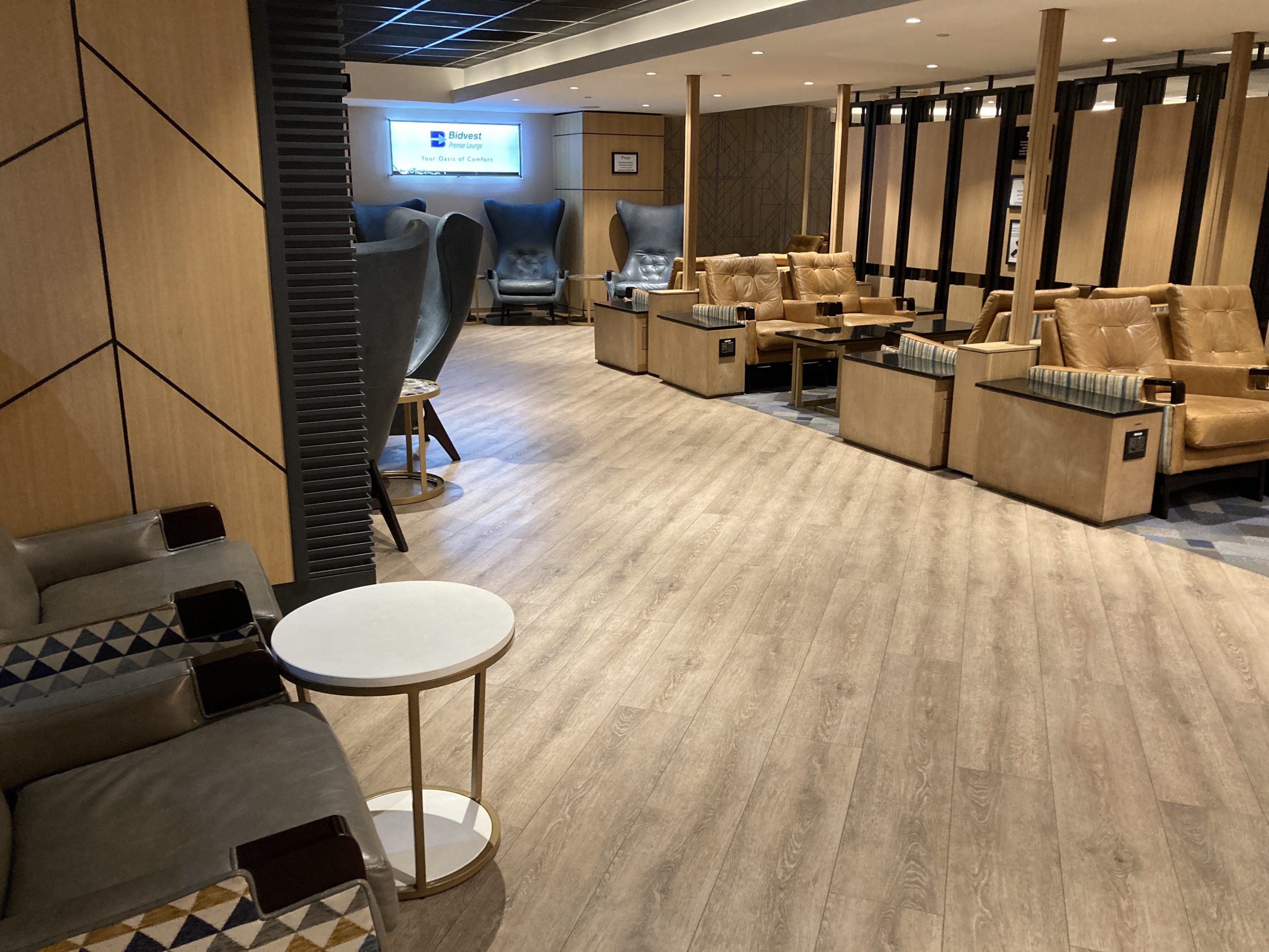 Bidvest Premier Lounge seating at right entrance