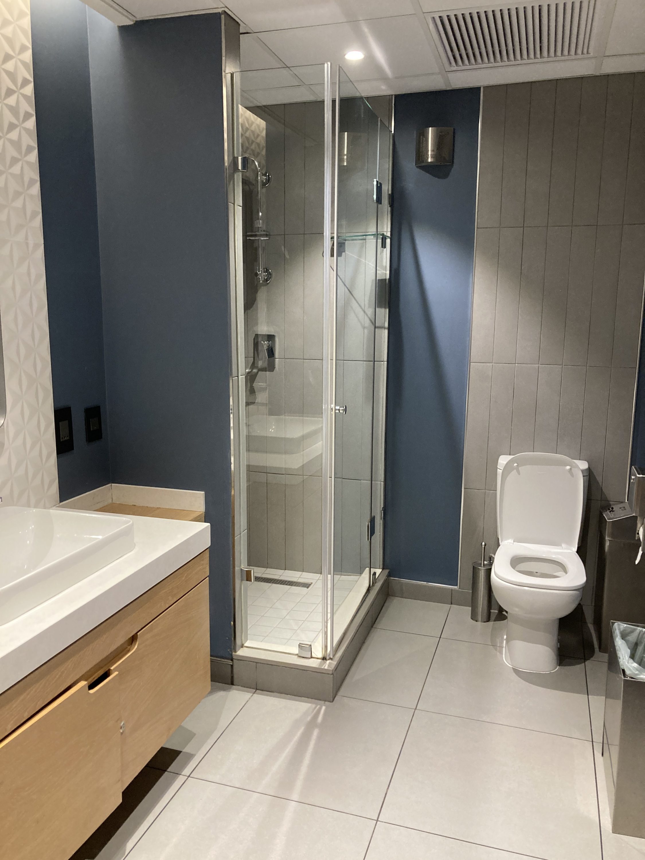 Bidvest Premier Lounge shower and toilet Bidvest Premier Lounge shower and toilet