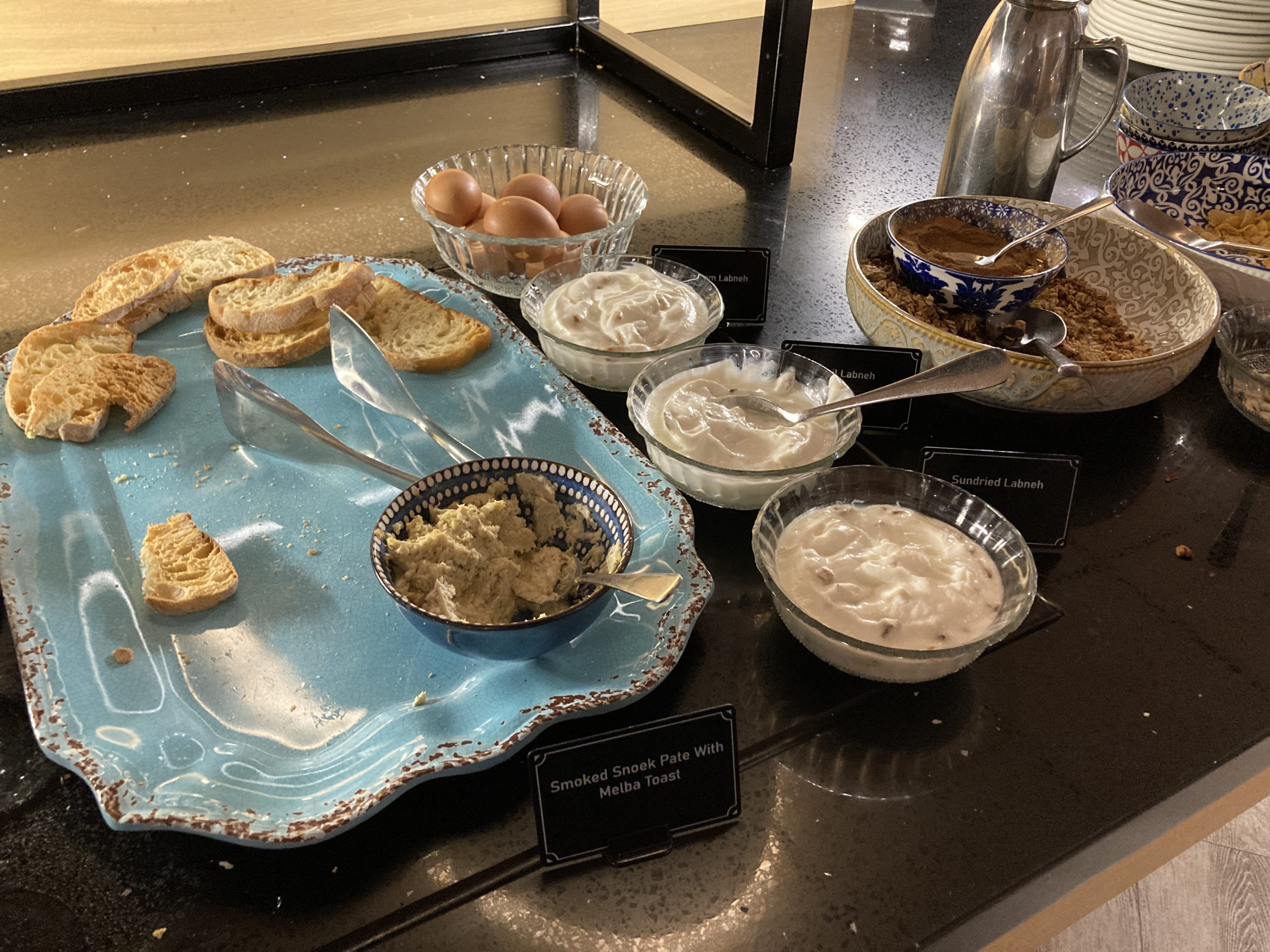 Bidvest Premier Lounge smoked snoek pate labneh