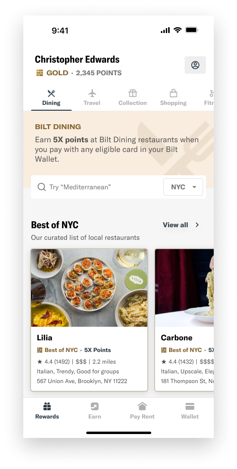 Bilt Rewards App
