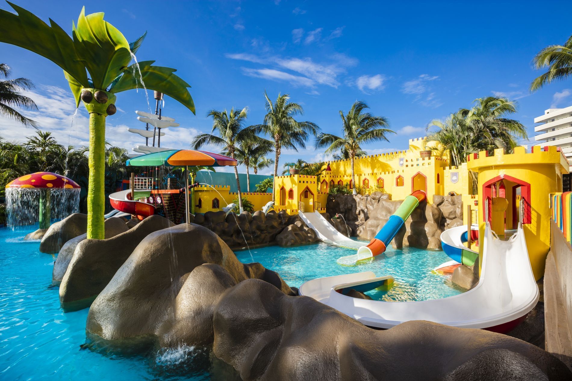 The waterpark at Crown Paradise Club Cancun. The waterpark at Crown Paradise Club Cancun.