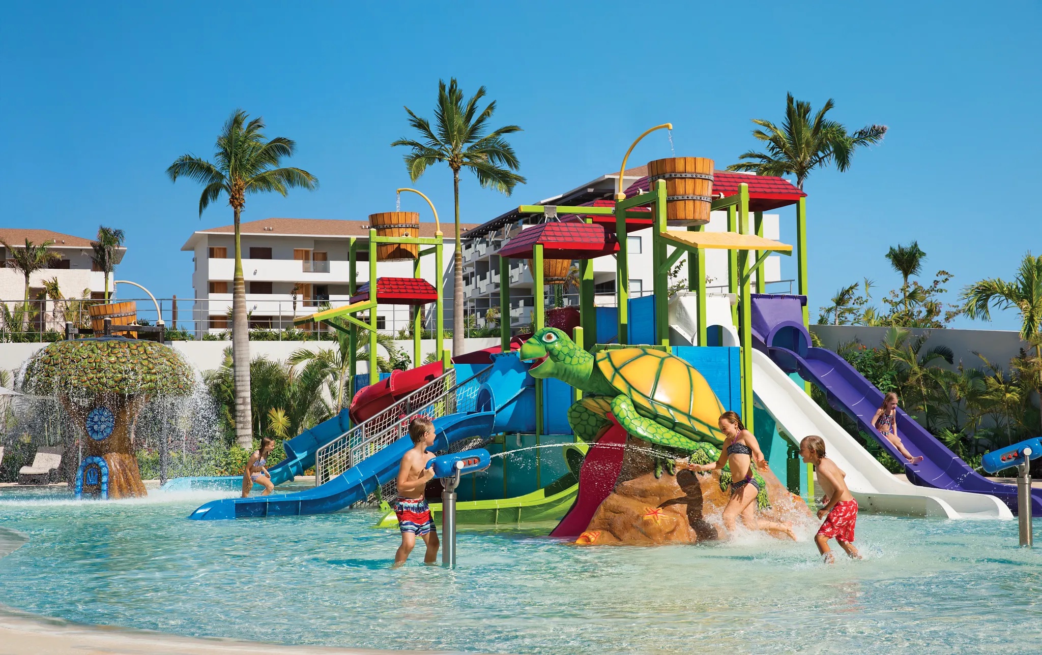 The waterpark at Dreams Isla Mujeres Golf & Spa Resort. The waterpark at Dreams Isla Mujeres Golf & Spa Resort.