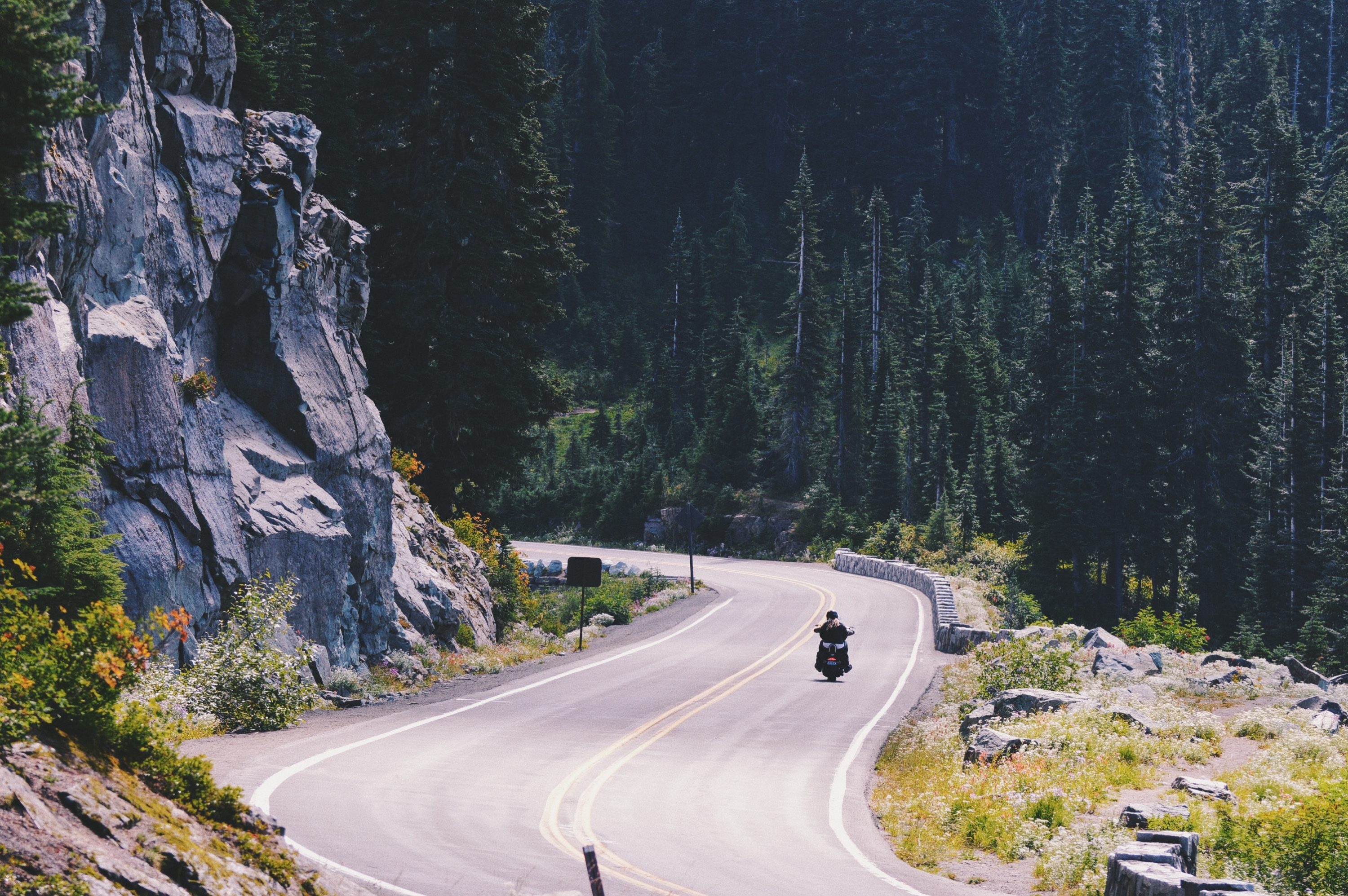 Driving to Mount Rainier National Park