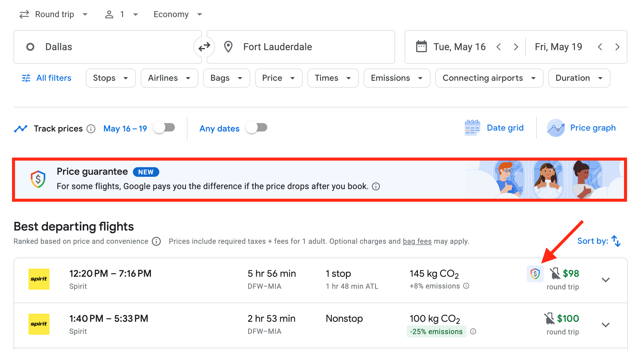 Google Flights price guarantee Google Flights price guarantee