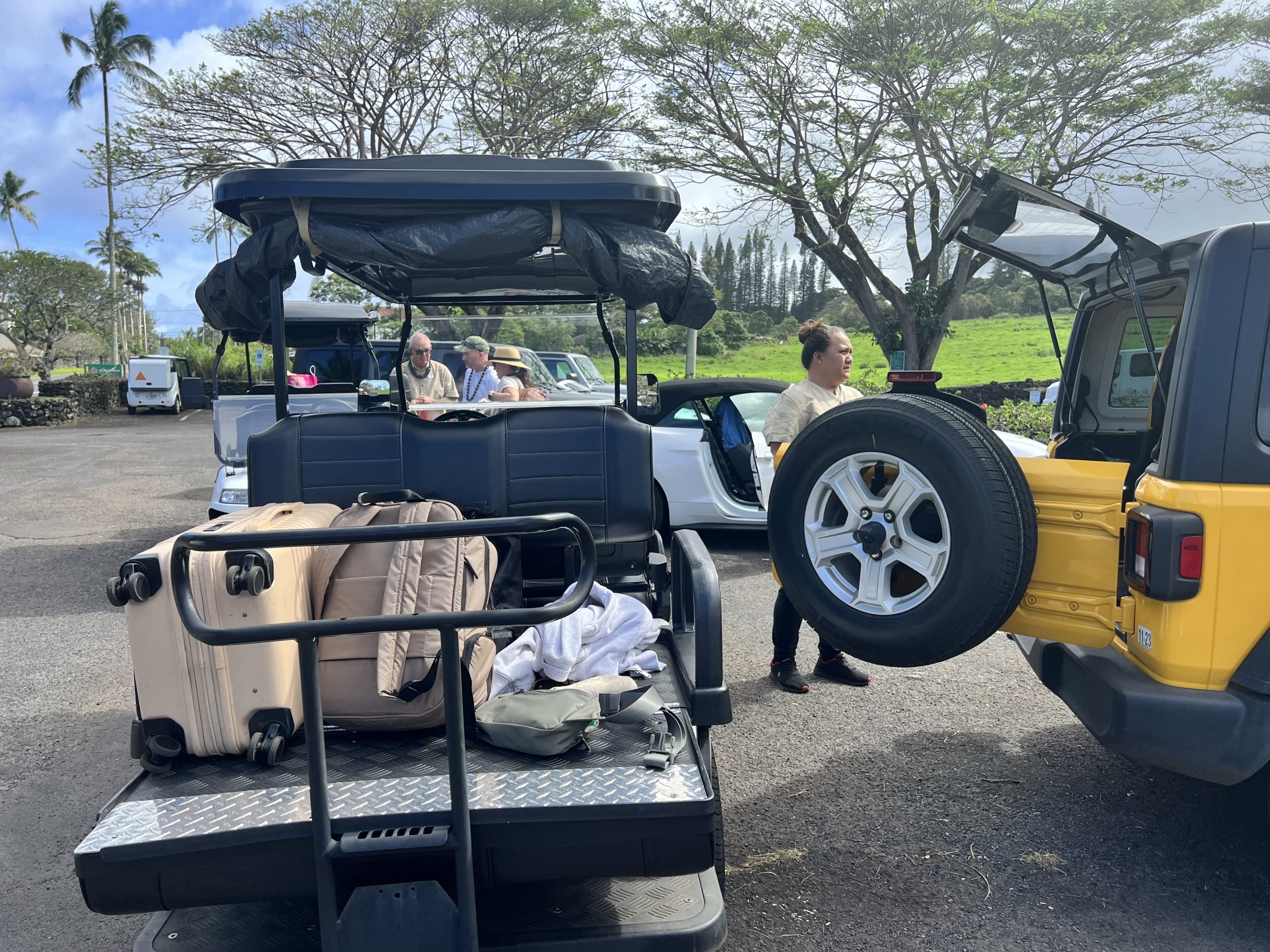 Hana Maui Parking Lot Golf Cart Hana Maui Parking Lot Golf Cart