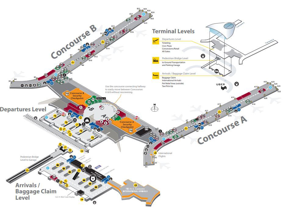 Indianapolis International Airport map Indianapolis International Airport map