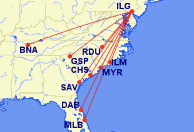 New Avelo Routes From Wilmington Delaware
