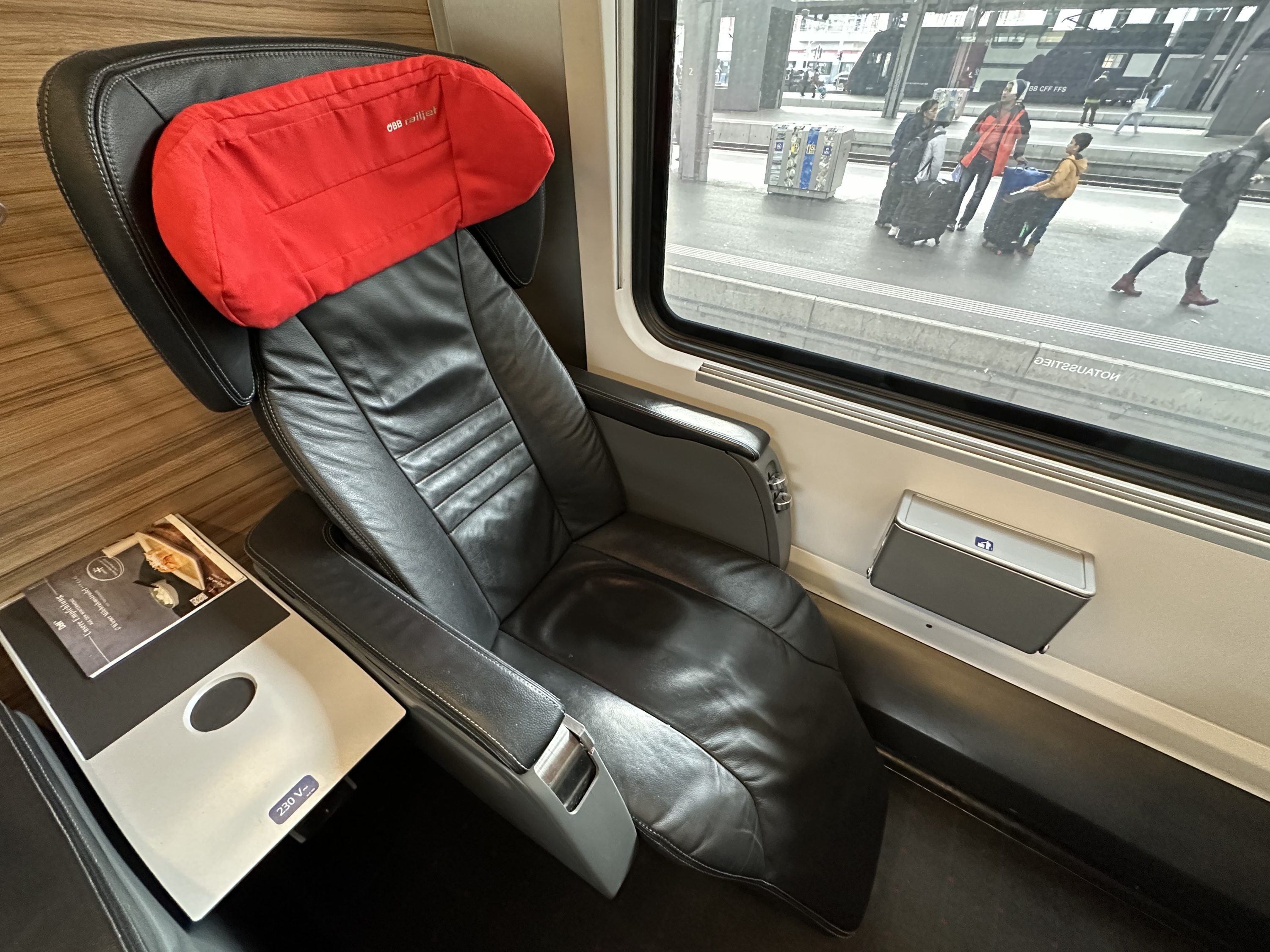 OBB Railjet Business Class Window Seat