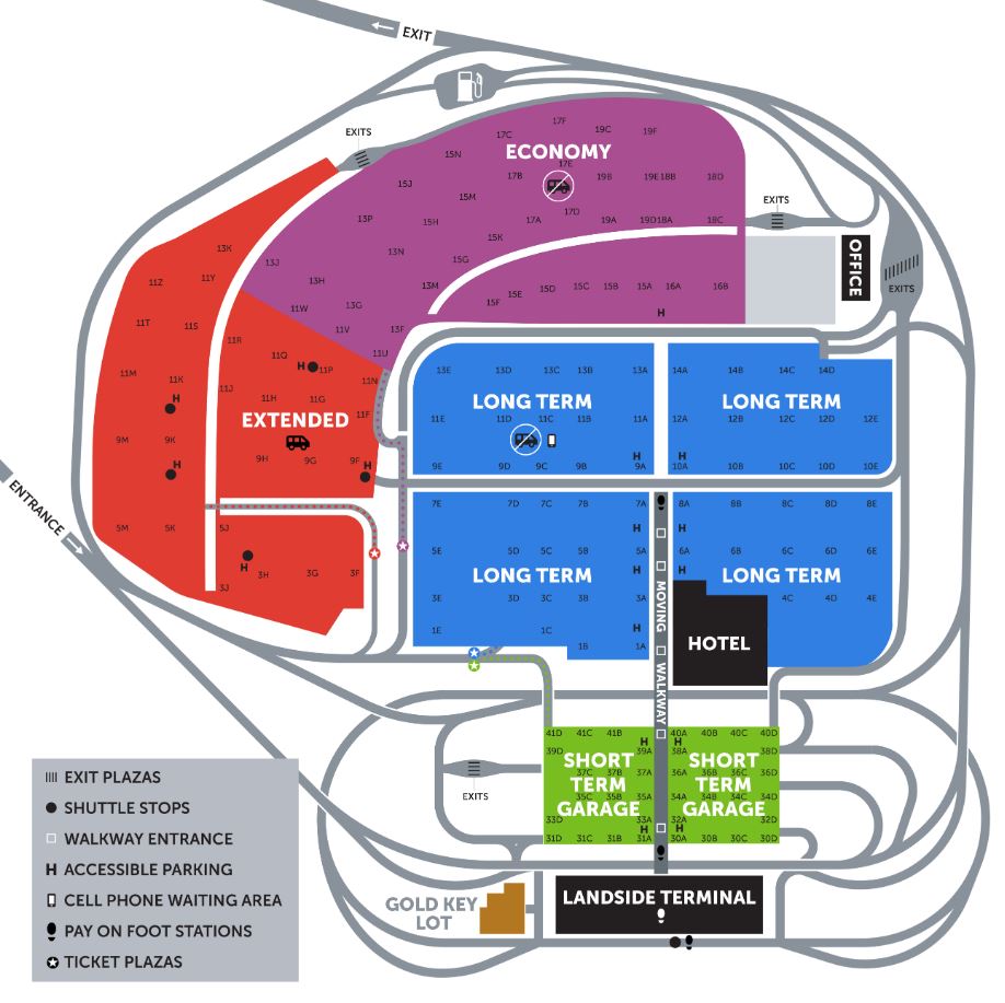 Pittsburgh International Airport Parking Map Pittsburgh International Airport Parking Map