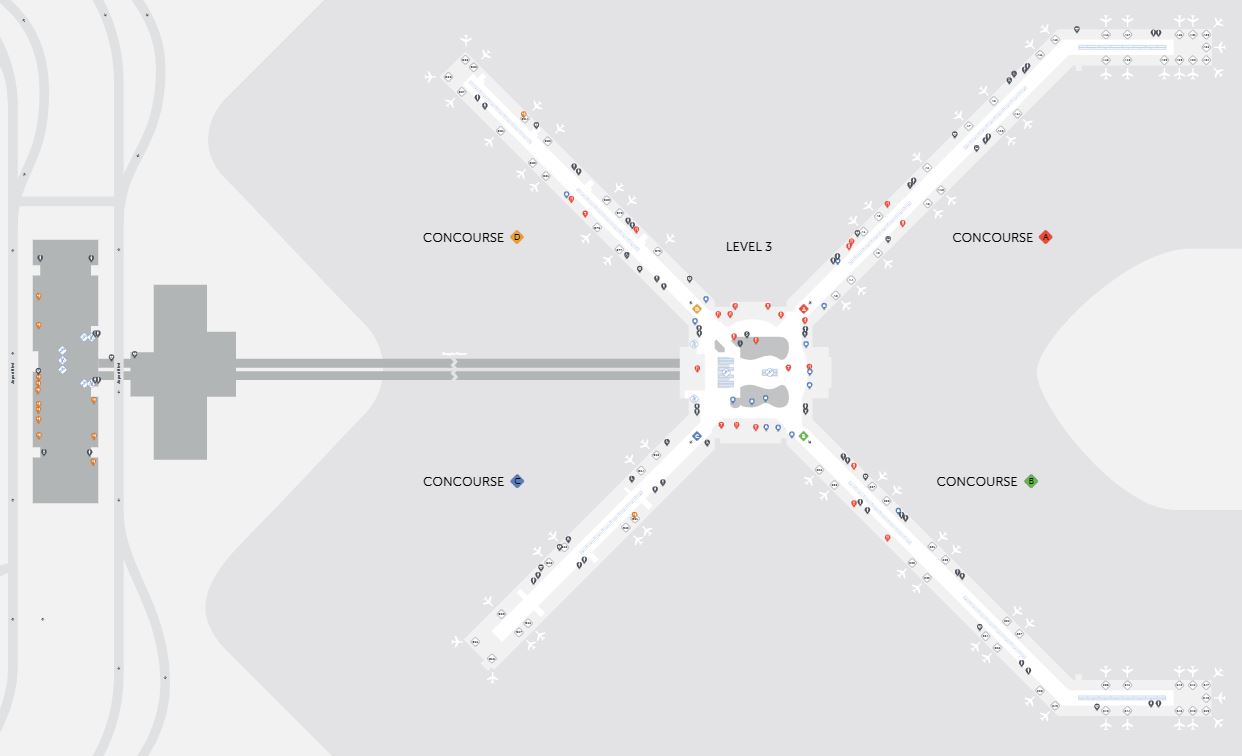 Pittsburgh International Airport map Pittsburgh International Airport map
