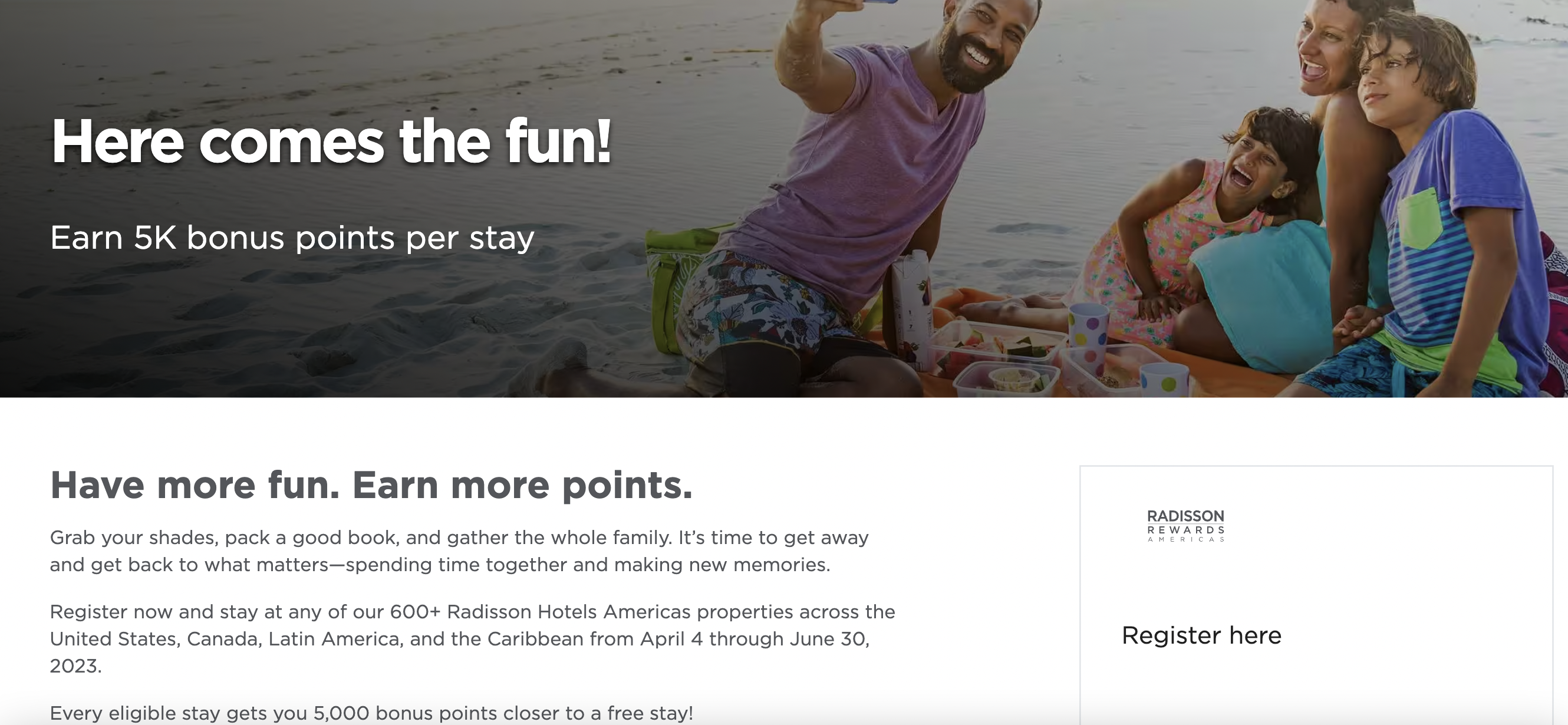 Radisson Rewards Spring Promotion