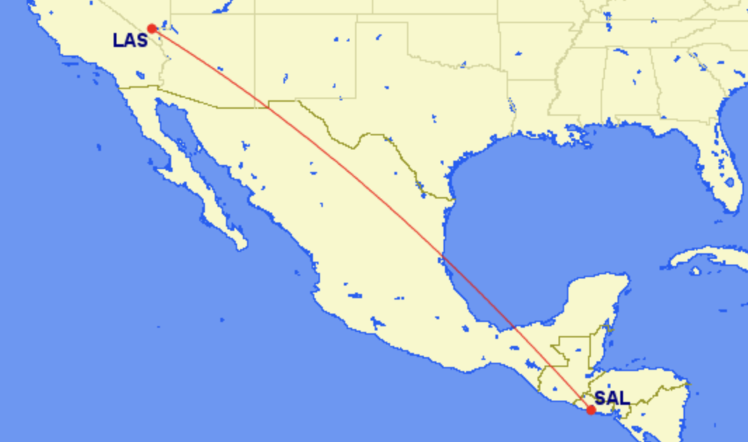San Salvador to Las Vegas