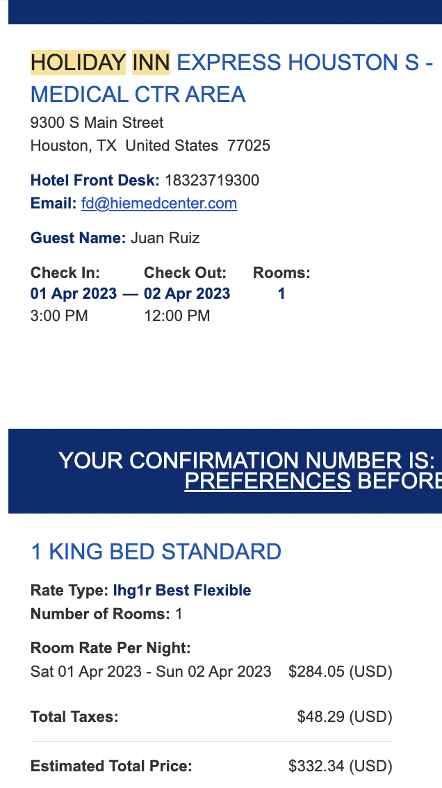 IHG Houston Screenshot