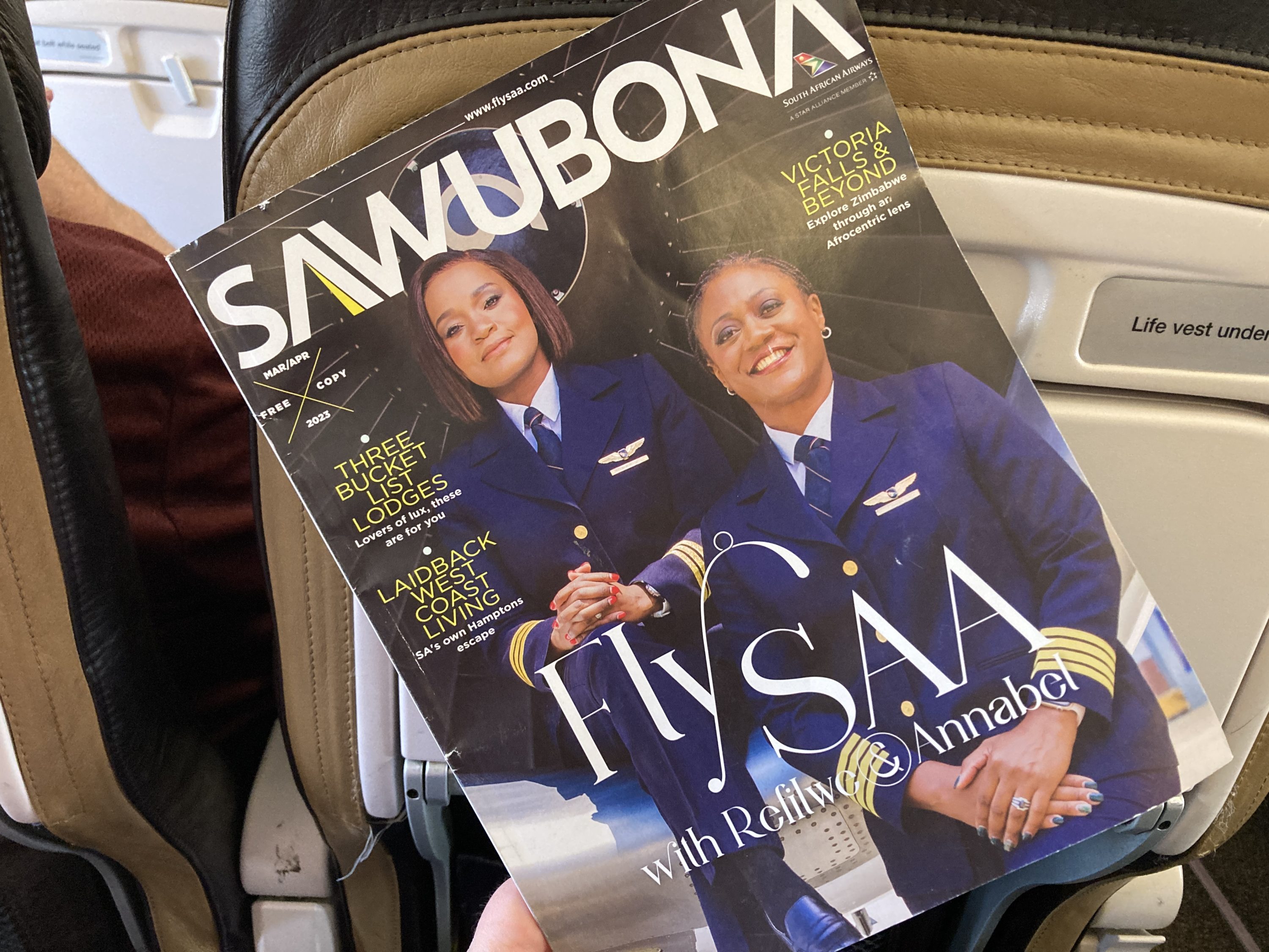 South African Airways JNB VFA Sawubona magazine South African Airways JNB VFA Sawubona magazine
