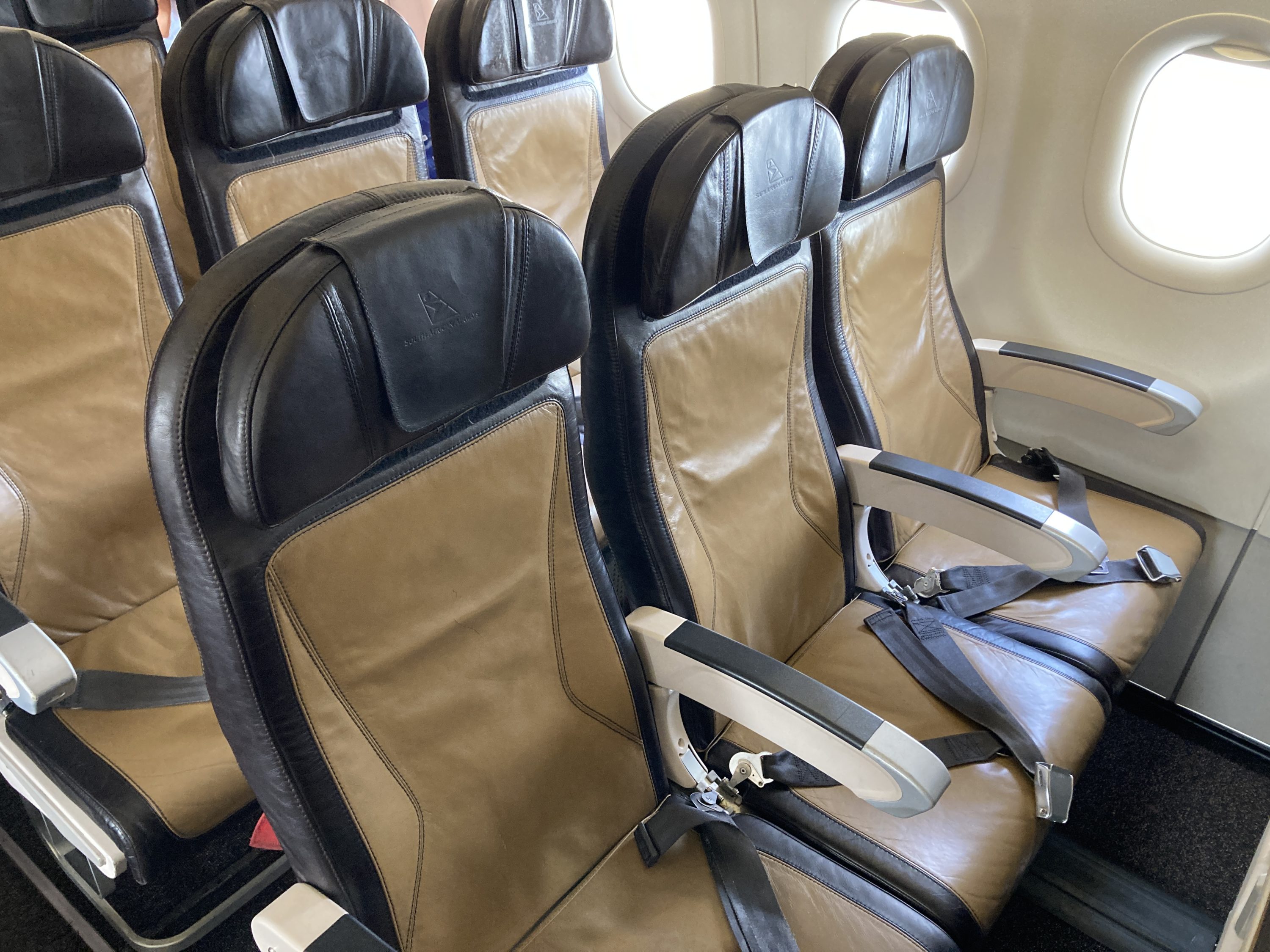 South African Airways JNB VFA economy class row South African Airways JNB VFA economy class row