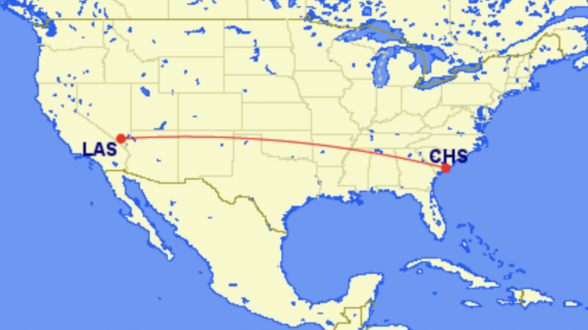 Spirit nonstop between Charleson and Las Vegas