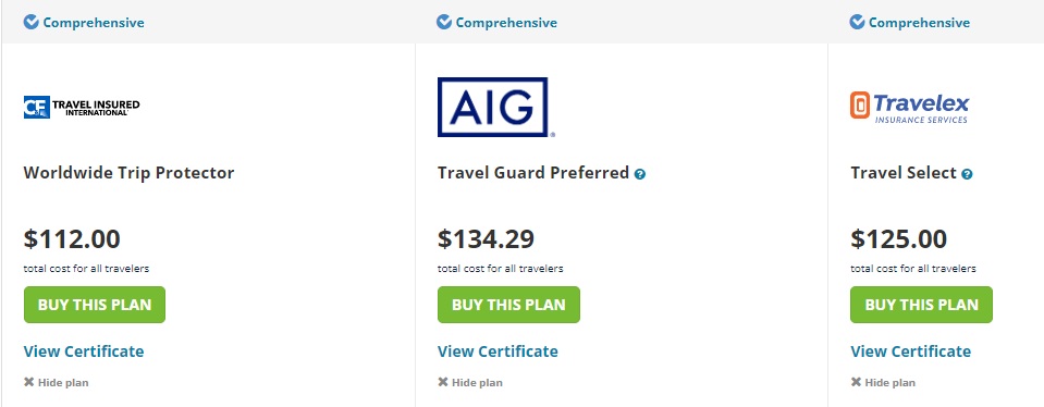 Travelex Comparison