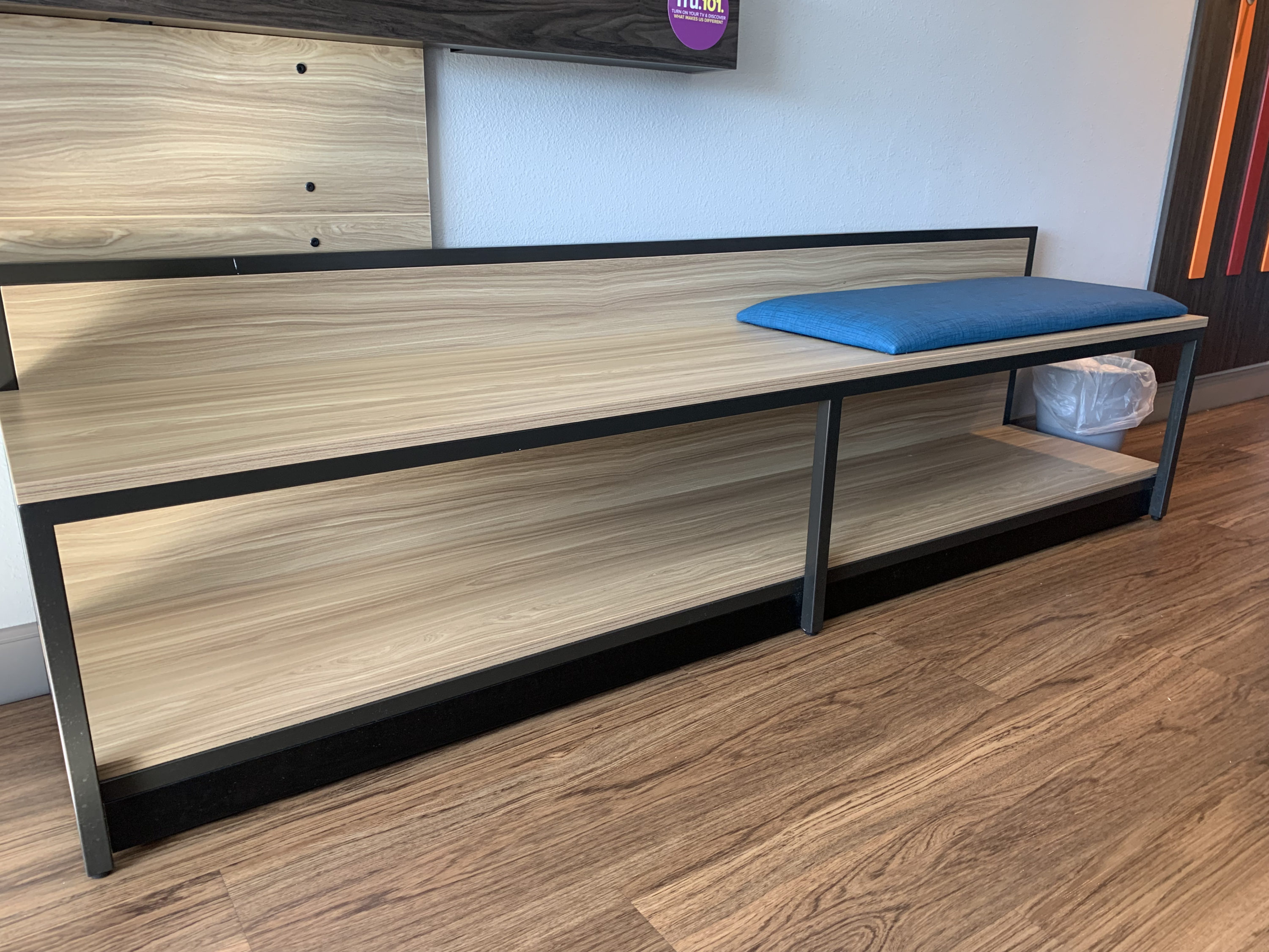 Tru by Hilton Frisco Dallas guestroom shelves