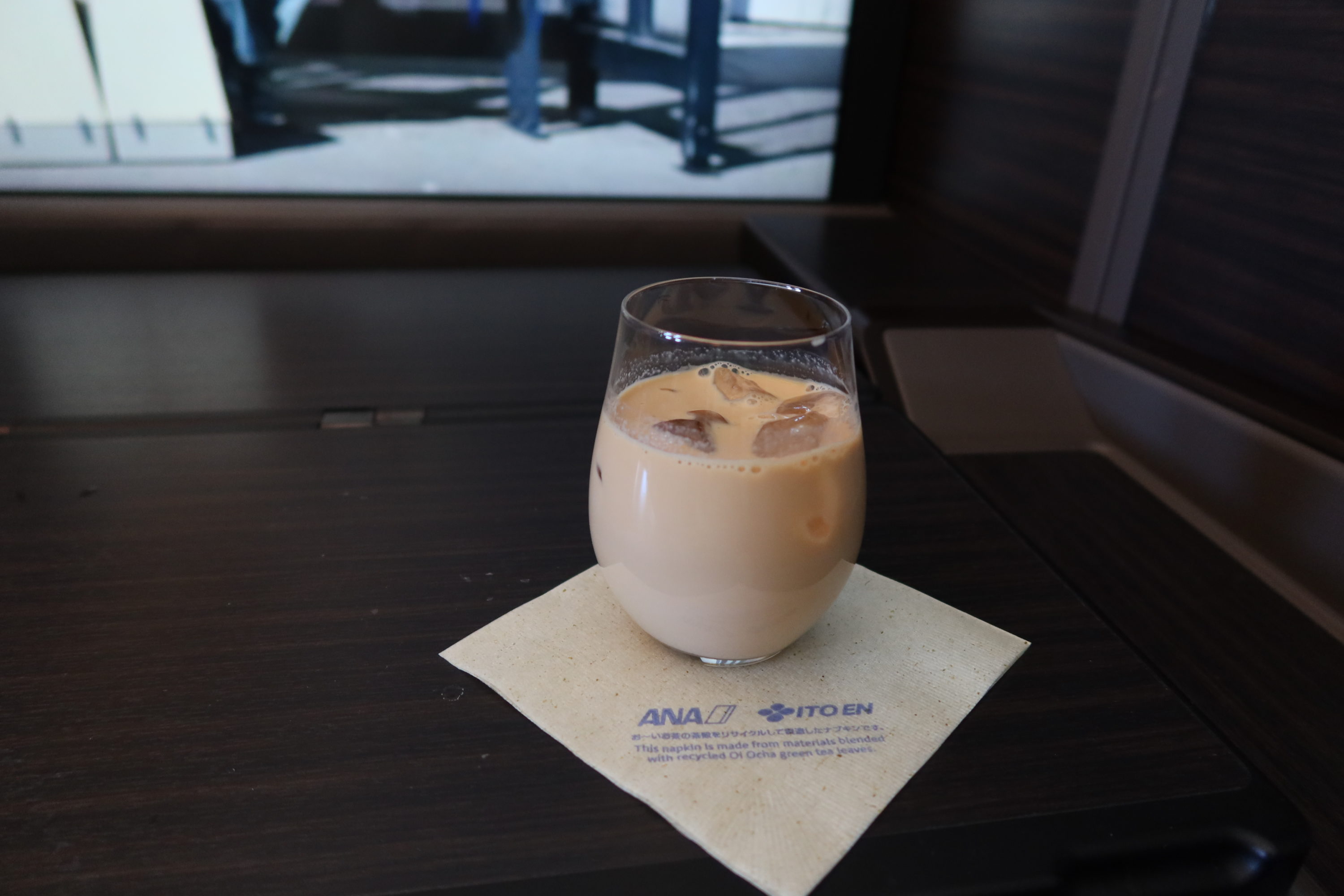 ANA First Class Iced Latte