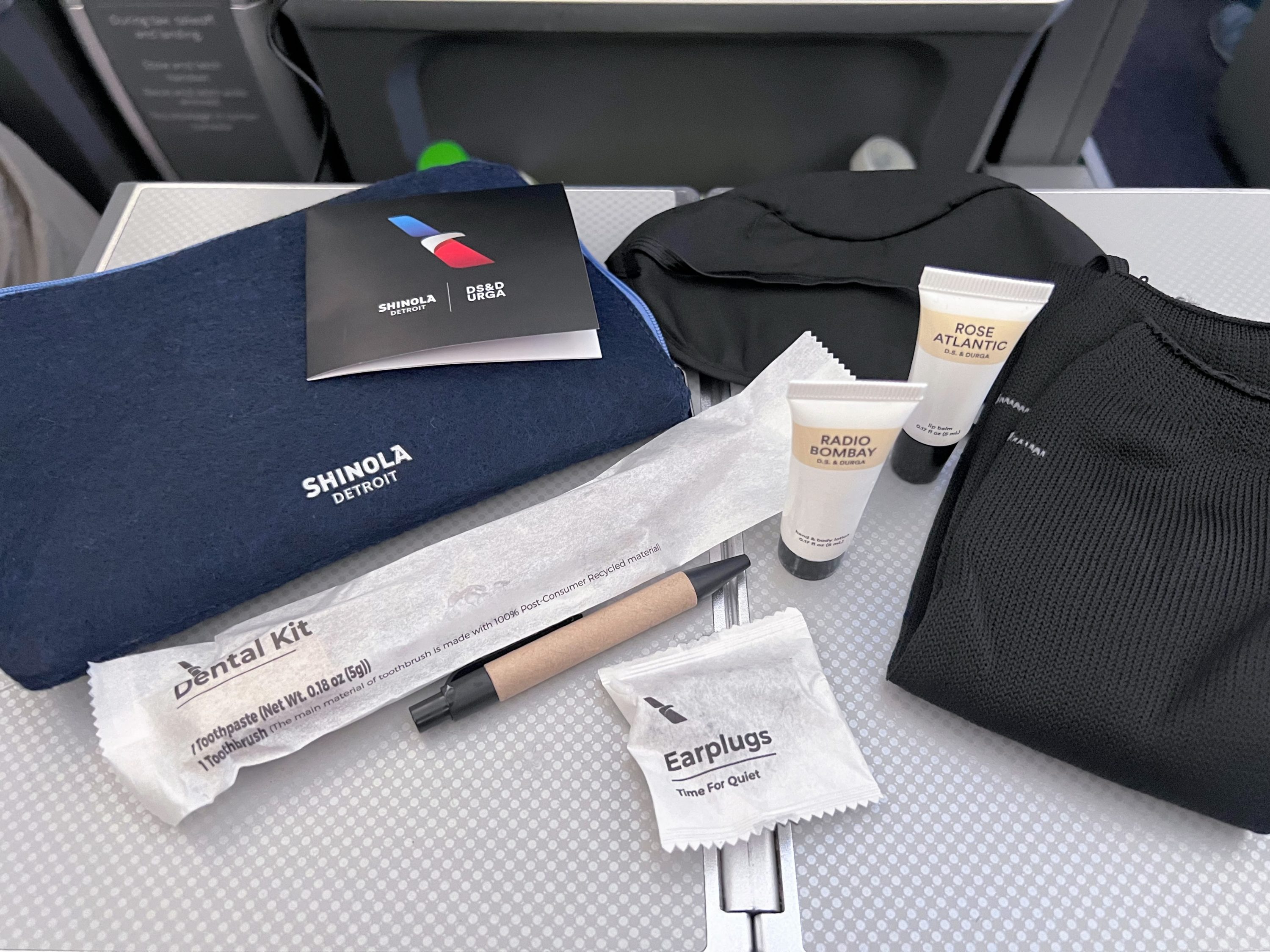 American Airlines Shinola amenity kit
