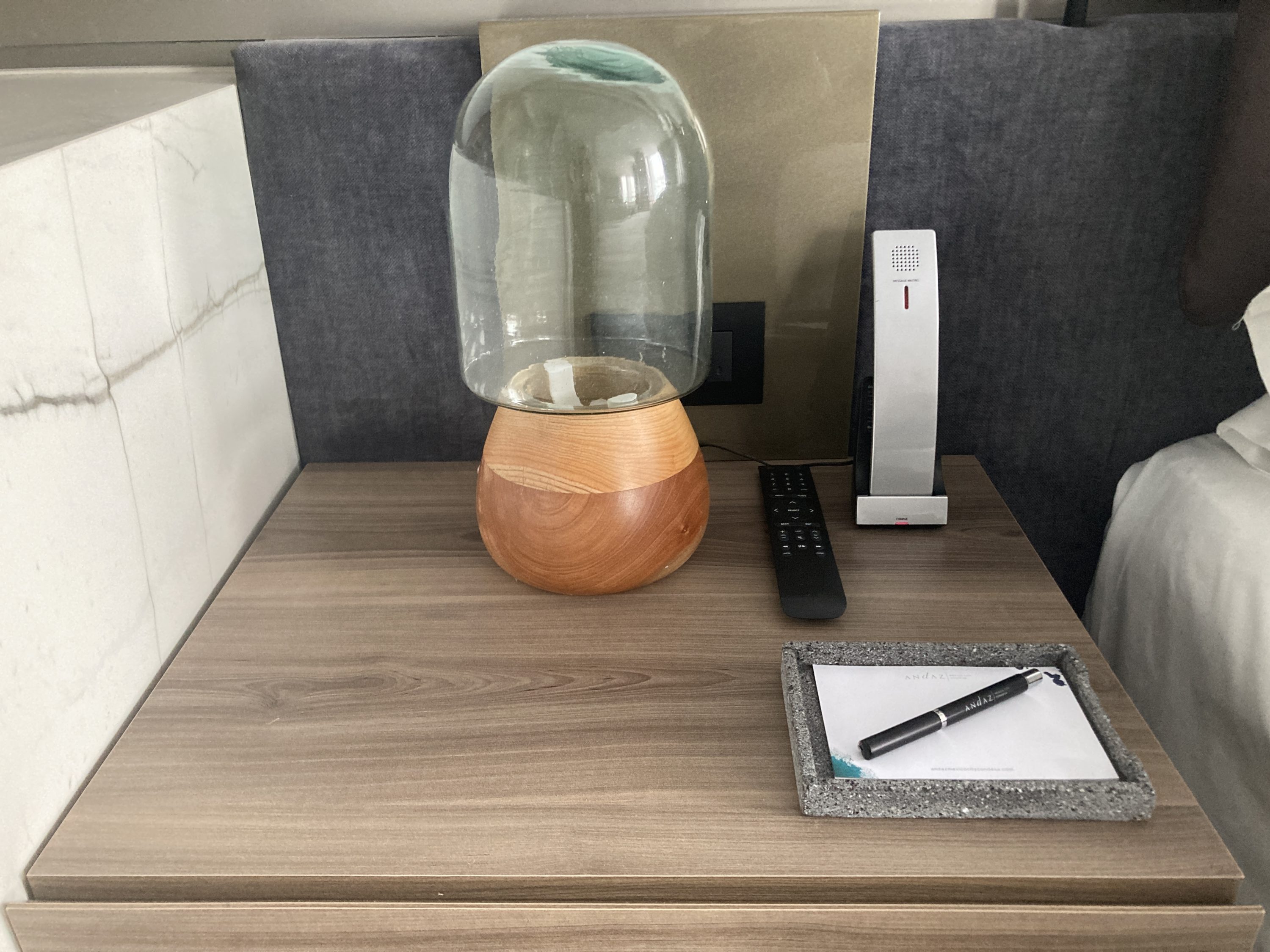 Andaz Mexico City Condesa left nightstand contents Andaz Mexico City Condesa left nightstand contents