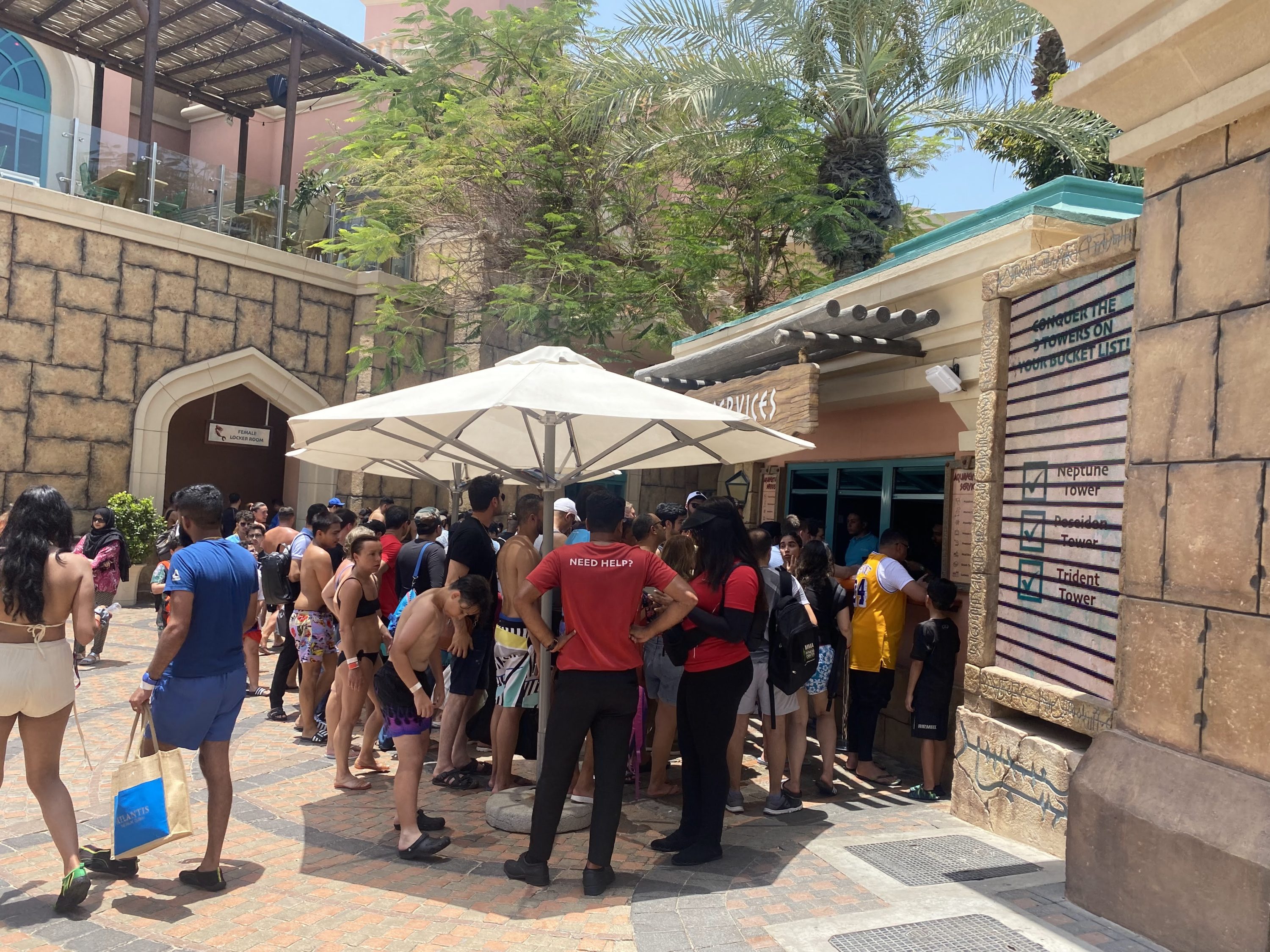 Atlantis Aquaventure Waterpark Guest Services line
