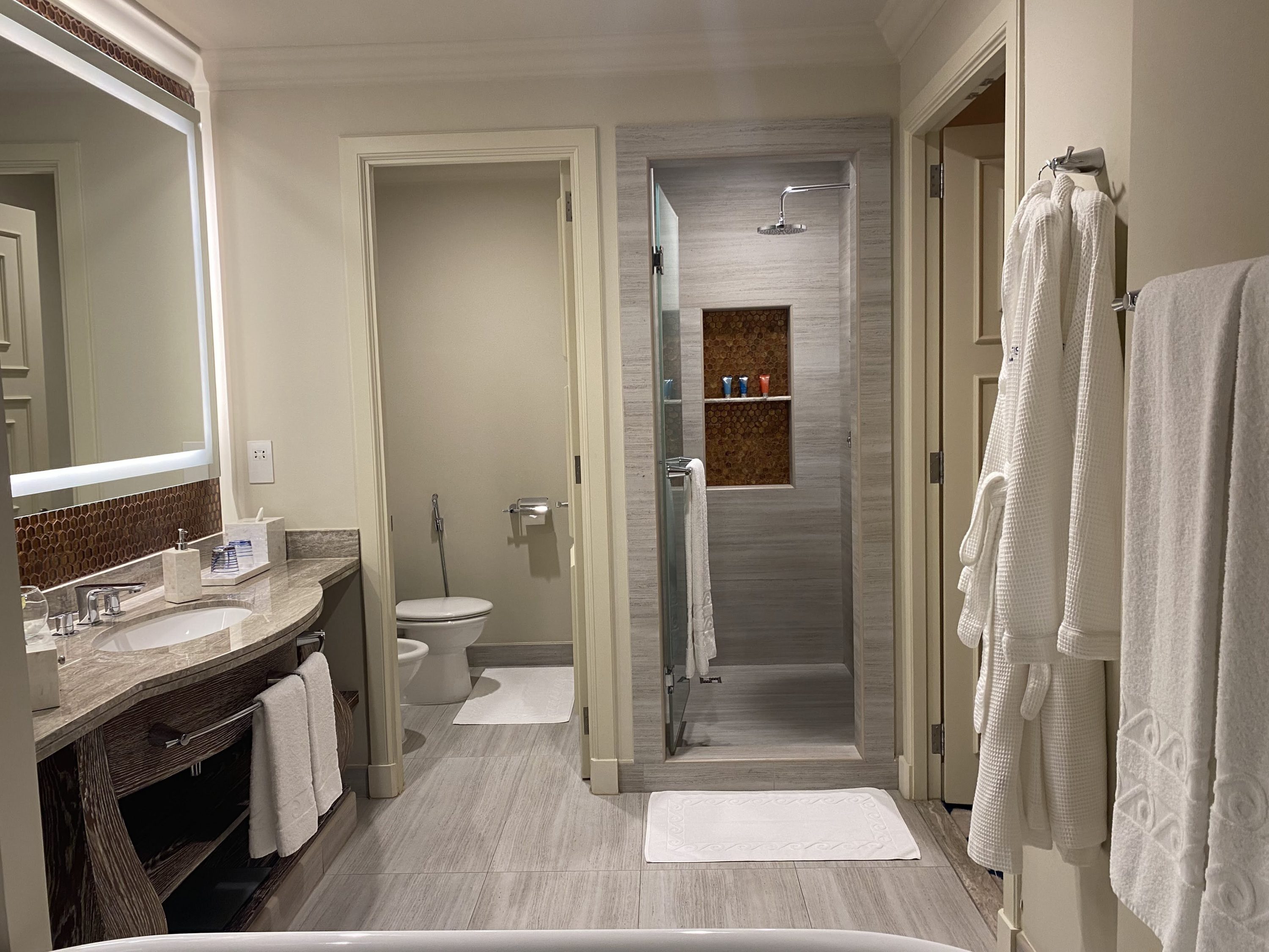 Atlantis shower and toilet