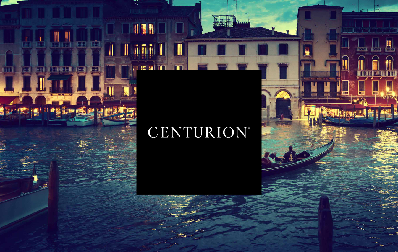 Centurion logo with Venice in the background Centurion logo with Venice in the background