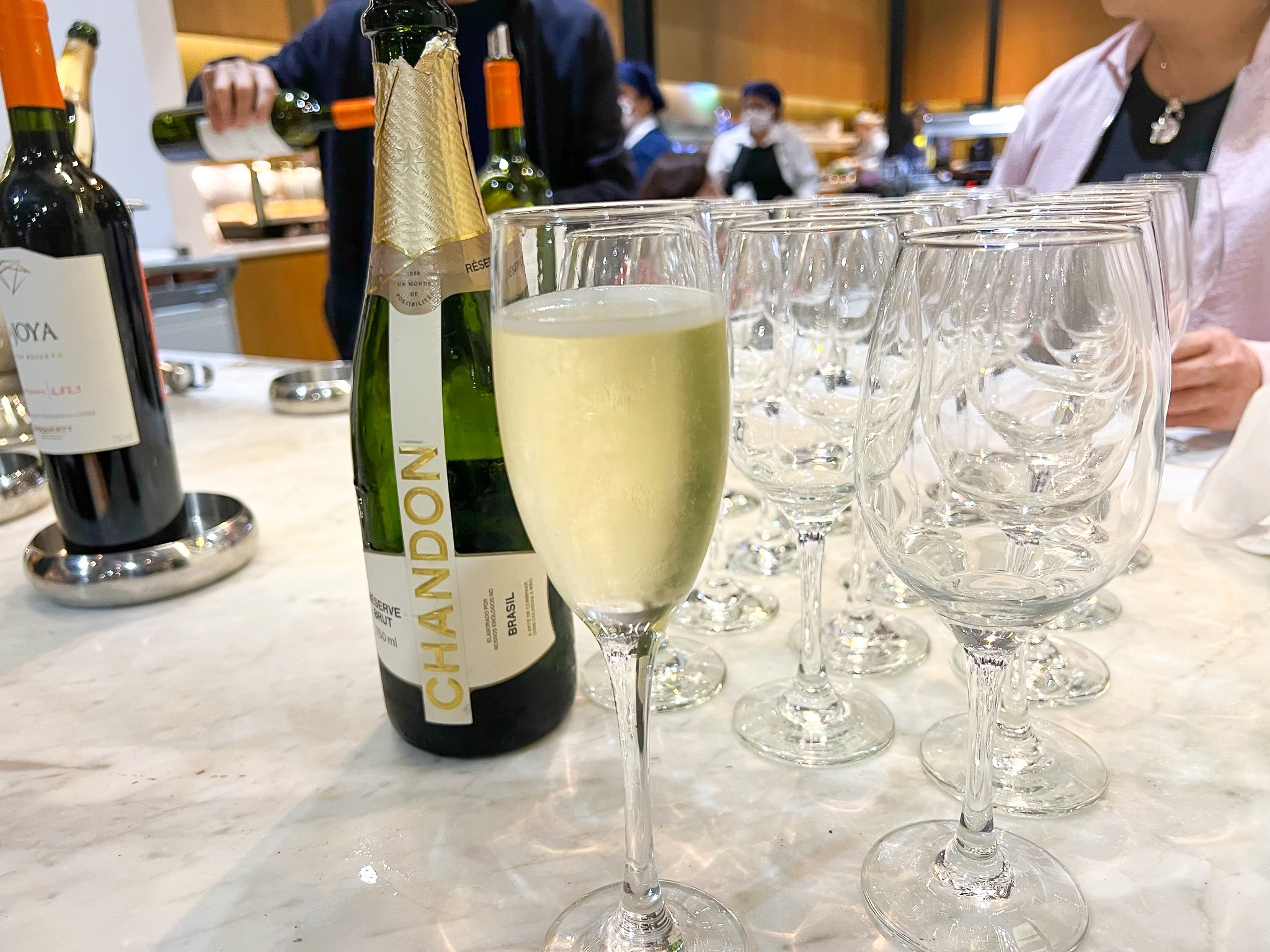 Chandon glass at the LATAM VIP Lounge GRU Chandon glass at the LATAM VIP Lounge GRU