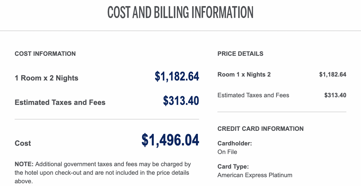 Grand Hyatt Tokyo Bill Grand Hyatt Tokyo Bill