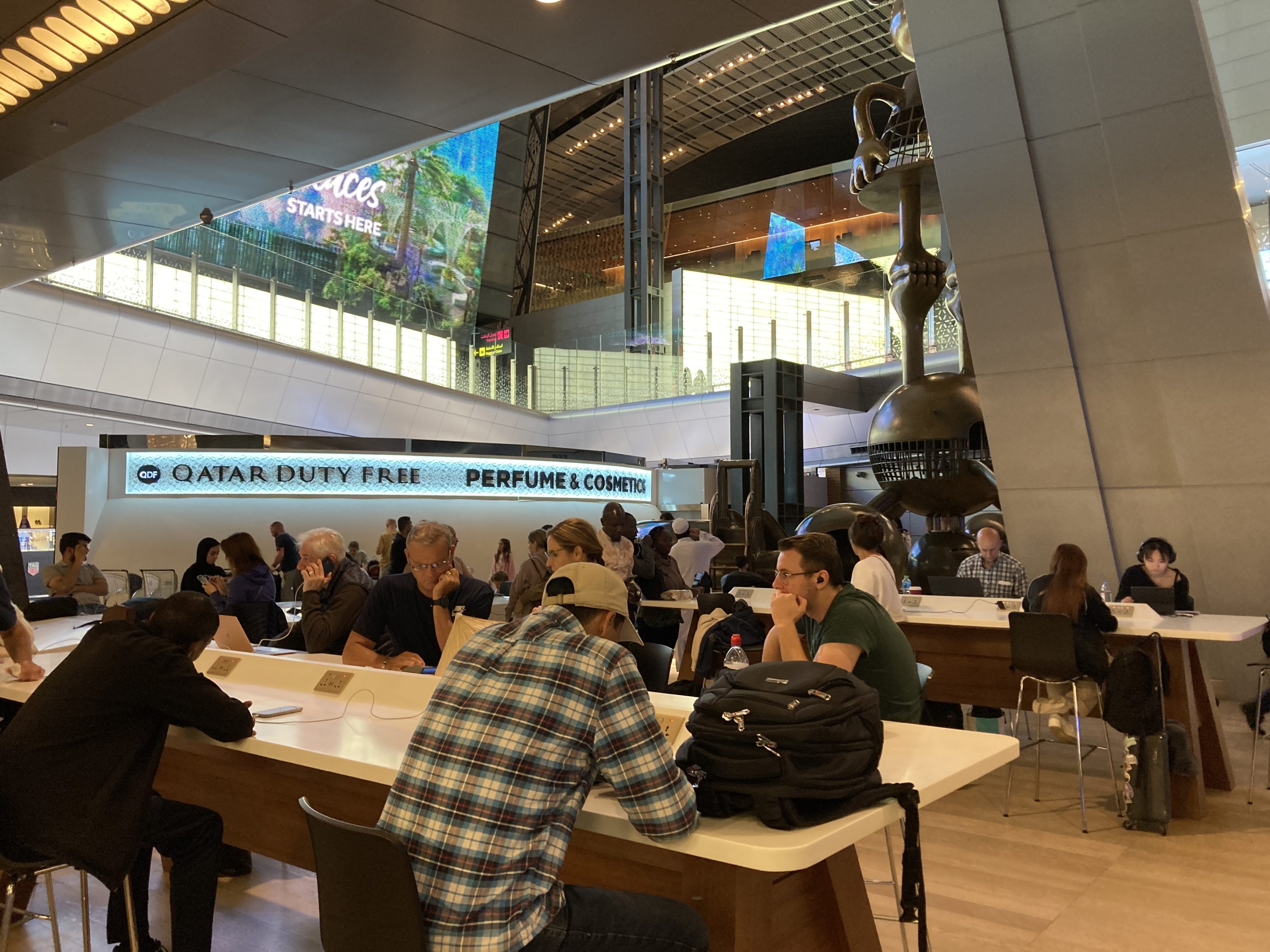 Hamad International Airport charging bar