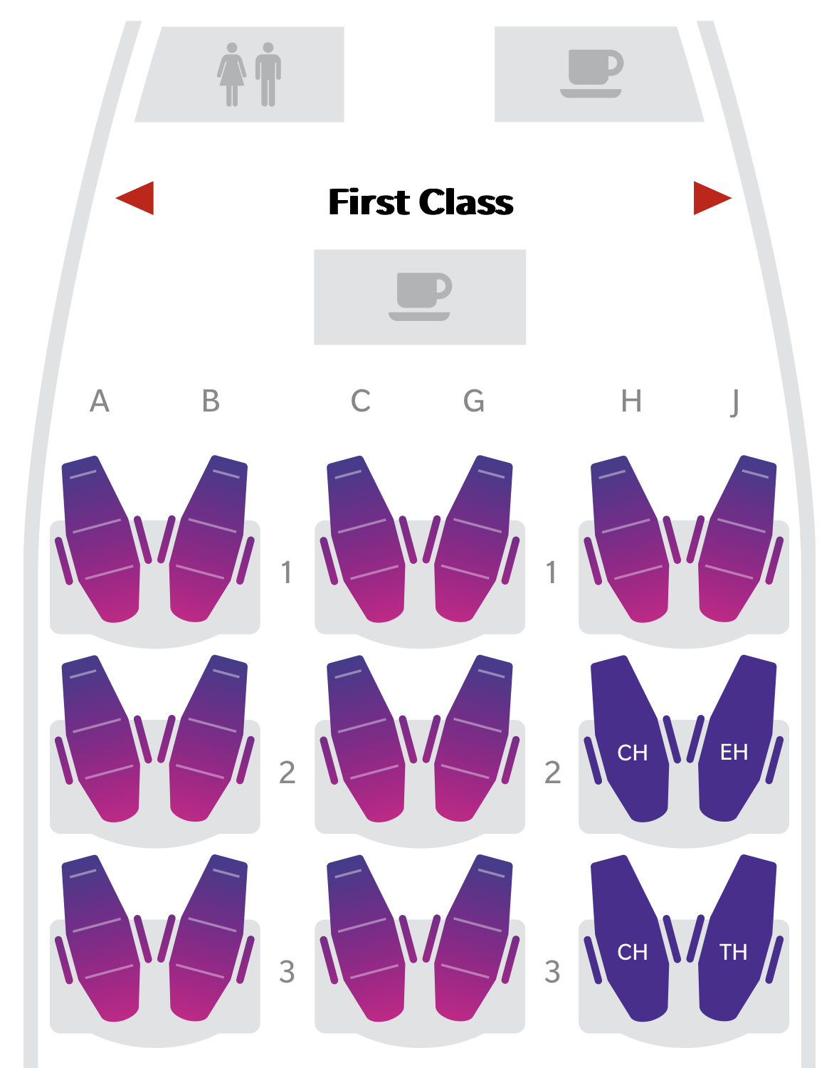 Hawaiian Airlines A330 first class seating chart Hawaiian Airlines A330 first class seating chart