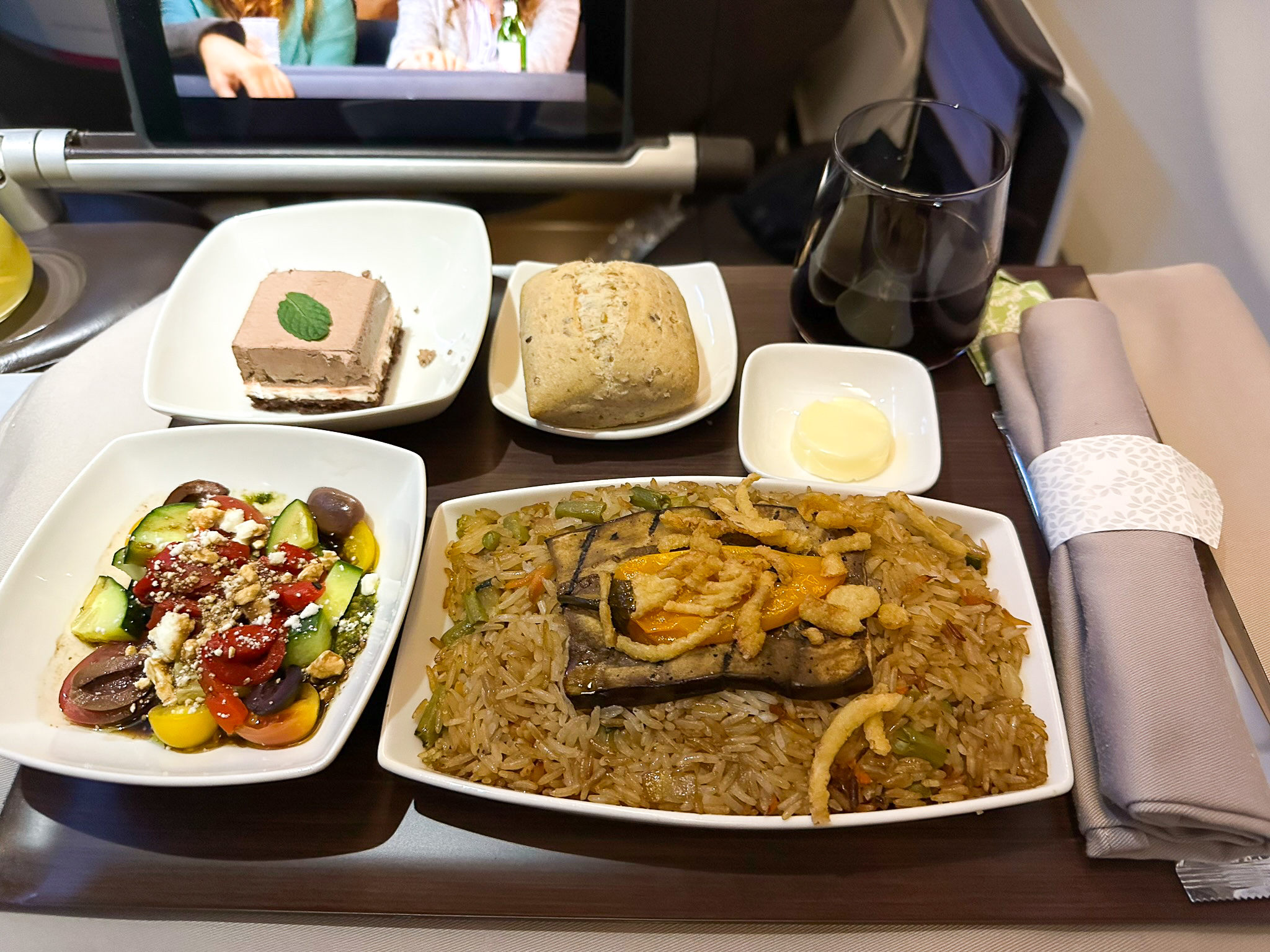 Hawaiian Airlines First Class fried rice Hawaiian Airlines First Class fried rice