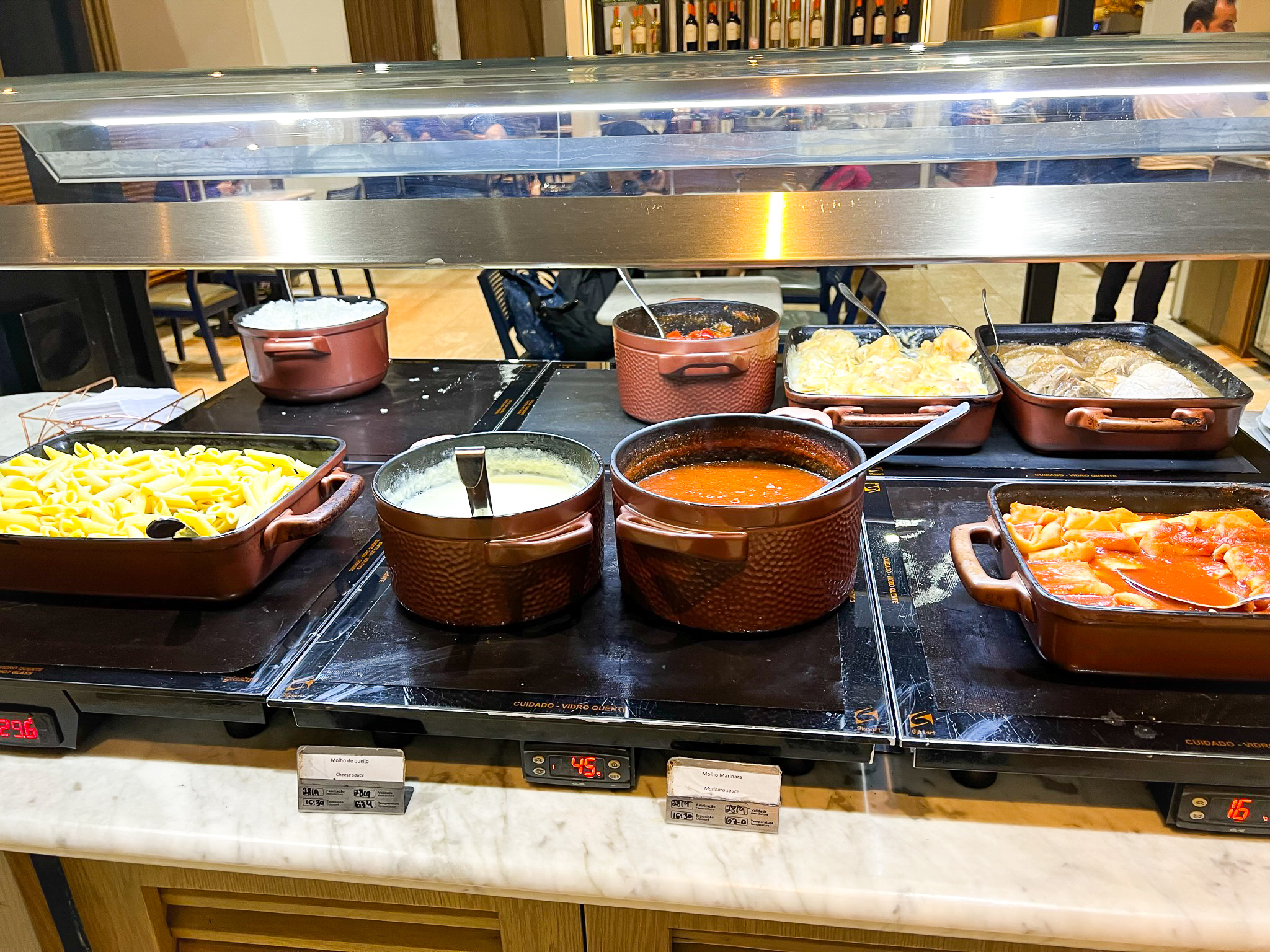 Hot food at LATAM VIP Lounge GRU Hot food at LATAM VIP Lounge GRU
